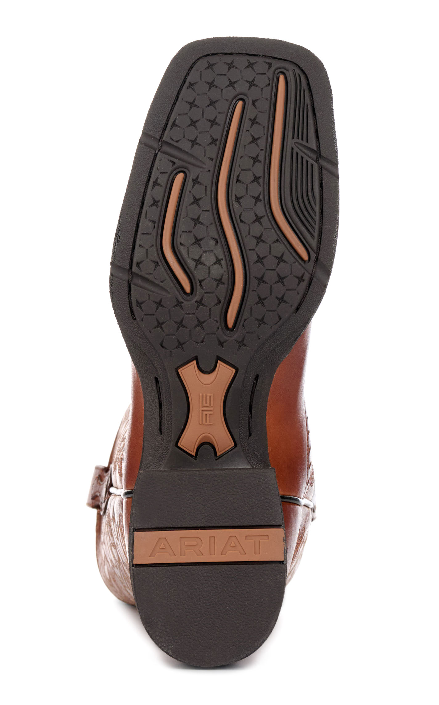Ariat Women's Round Up Remuda Brown Wide Square Toe Cowboy Boots - Image 1