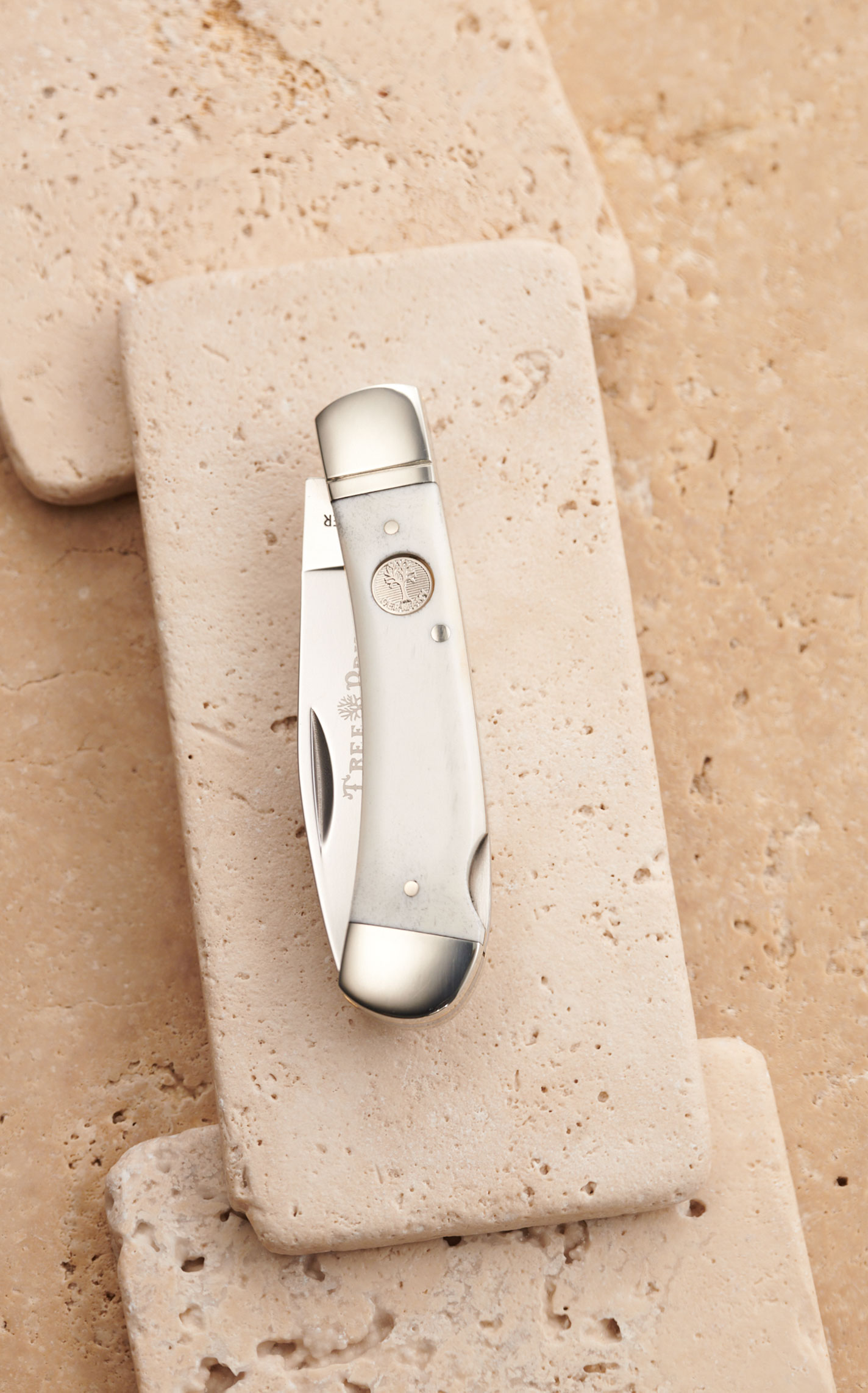 Tree Brand by Boker Traditional Series Smooth White  Bone Handle Pocket Knife - Image 1