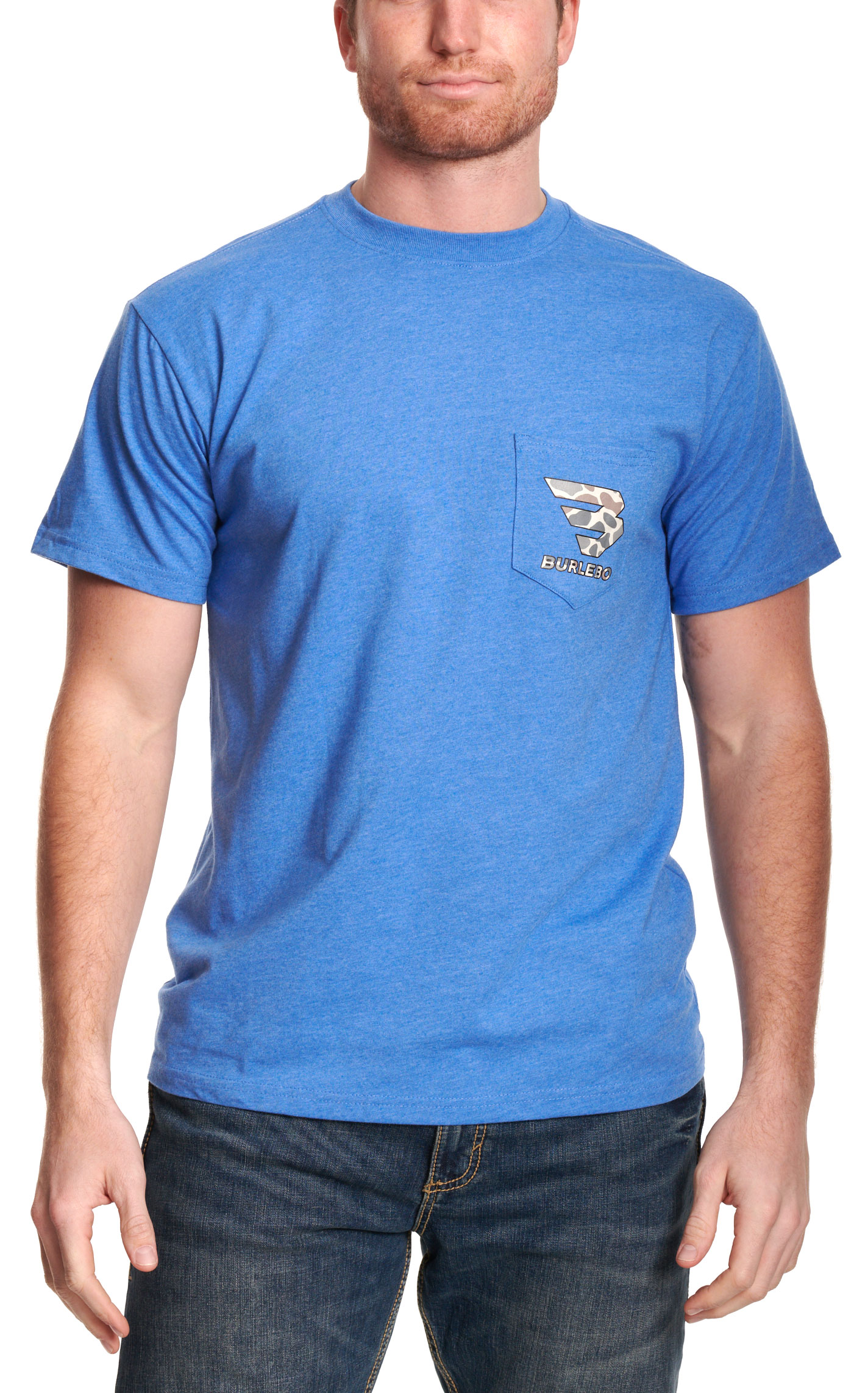 BURLEBO Men's Blue Flying B Camo Graphic T-Shirt - Image 1