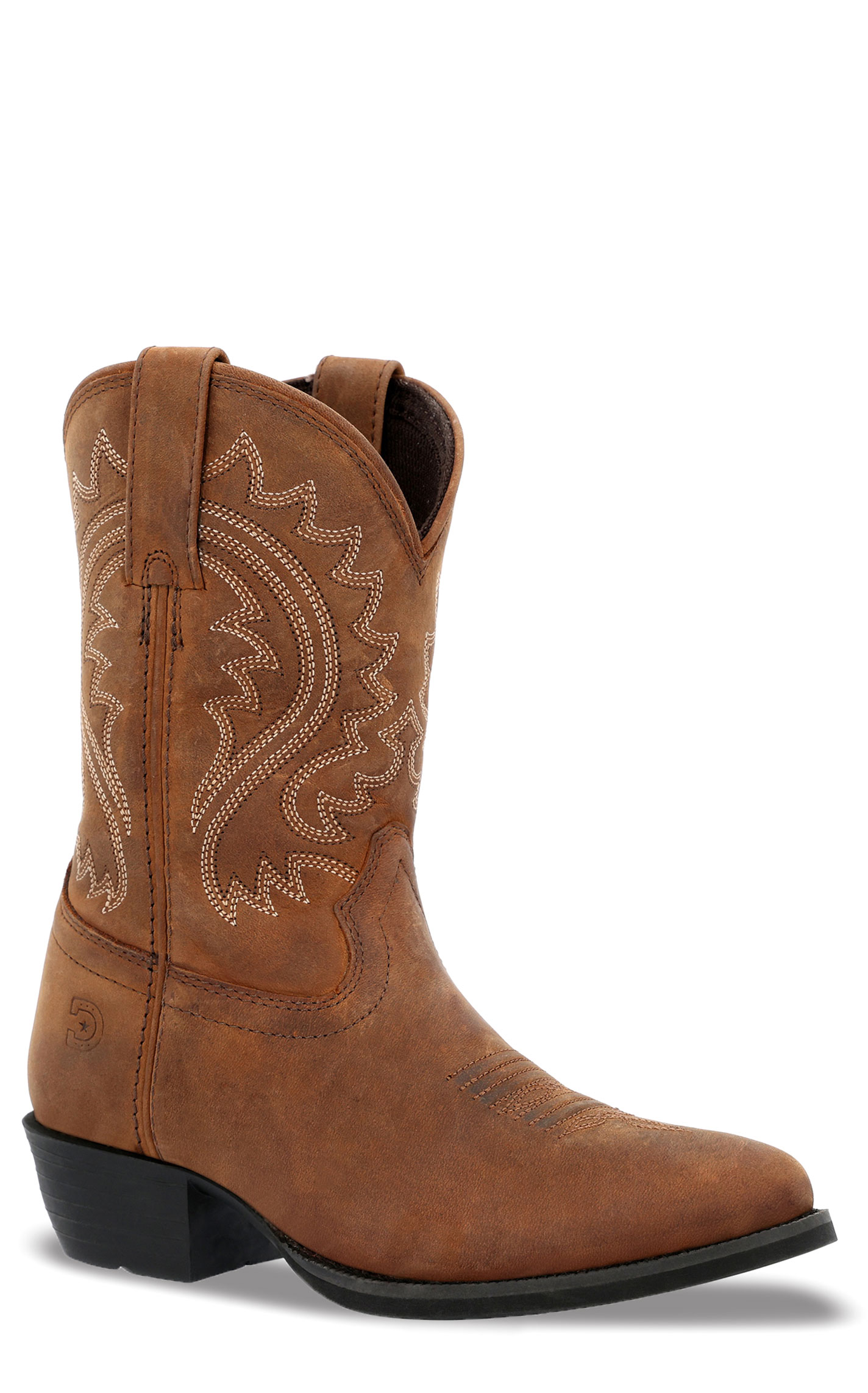 Durango Kid's Brown Shyloh Round Toe Cowboy Boots - Image 1