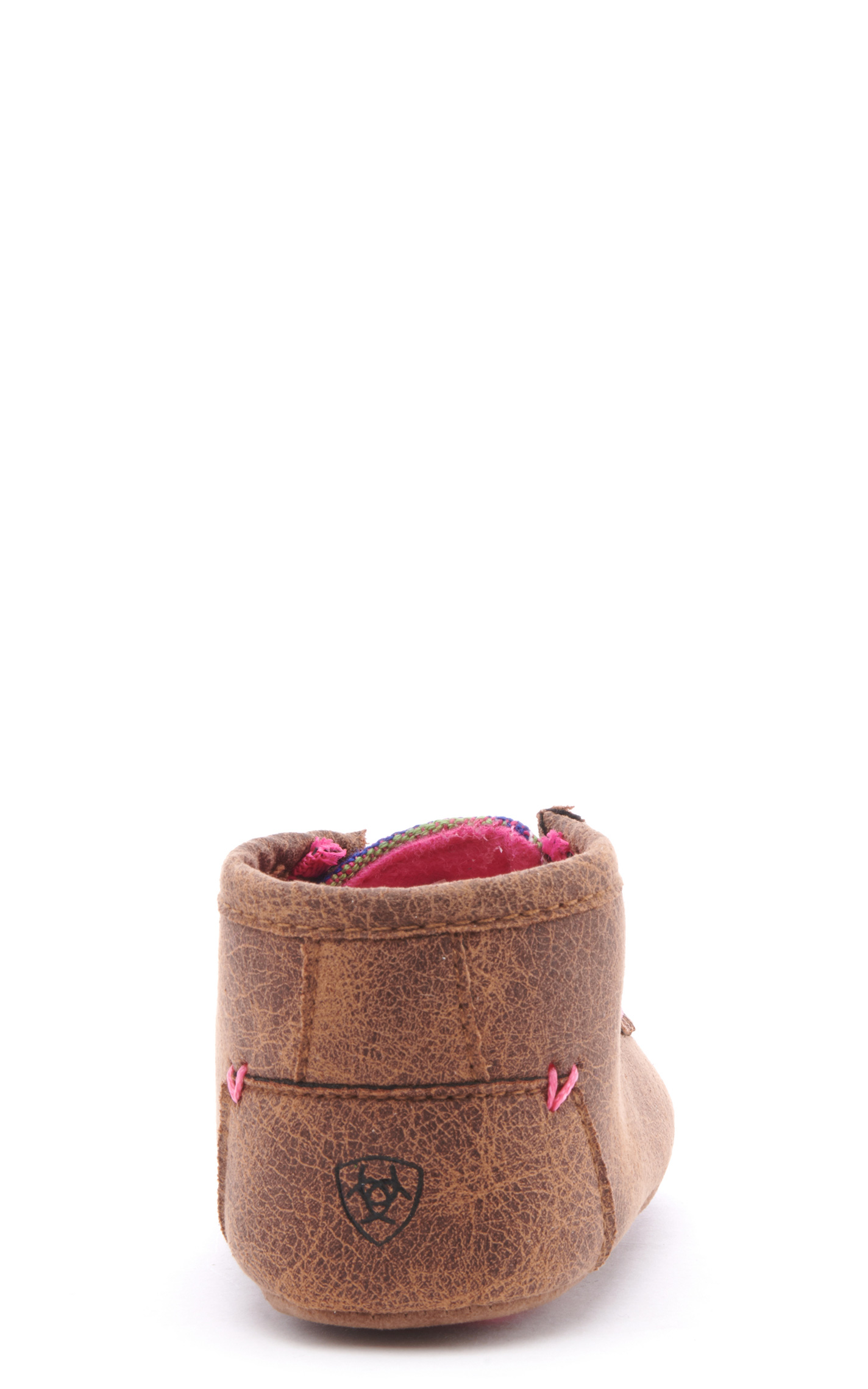 Ariat Infant Lil Stompers Brown and Pink Serape Print Moc Toe Shoes - Image 1