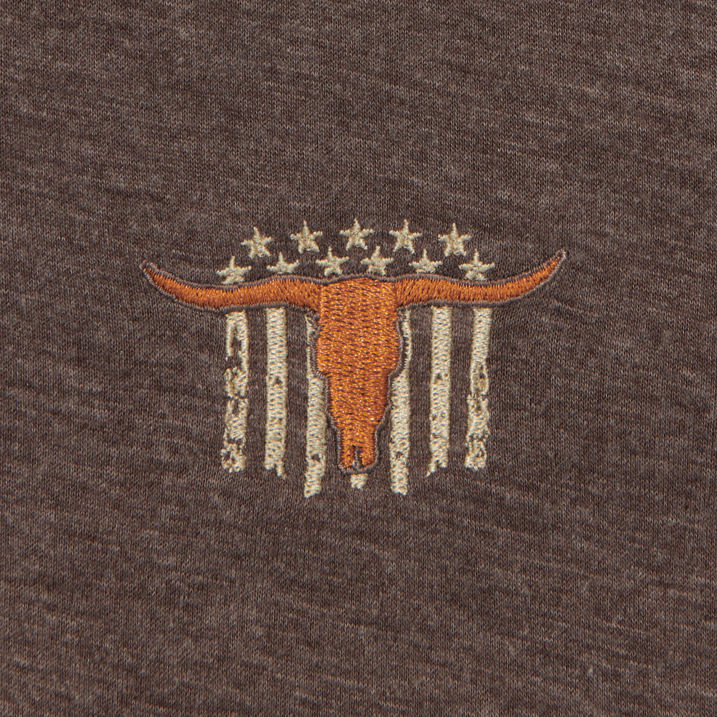 Cowboy Hardware Boy's Skull Flag Heather Brown T-Shirt - Image 1