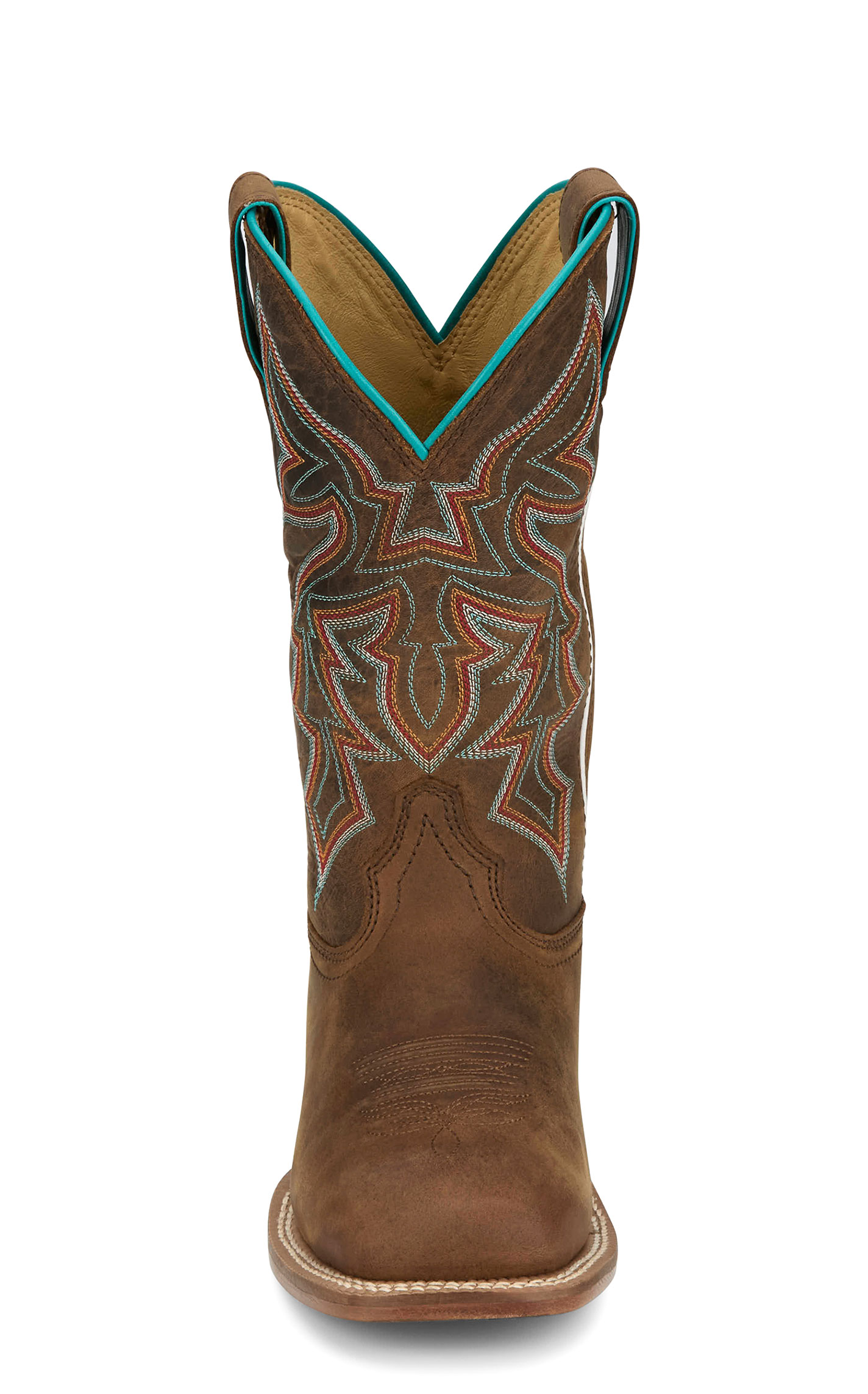Justin Women’s Frontier Collection Miss Ellie Taupe Wide Square Toe Boots - Image 1
