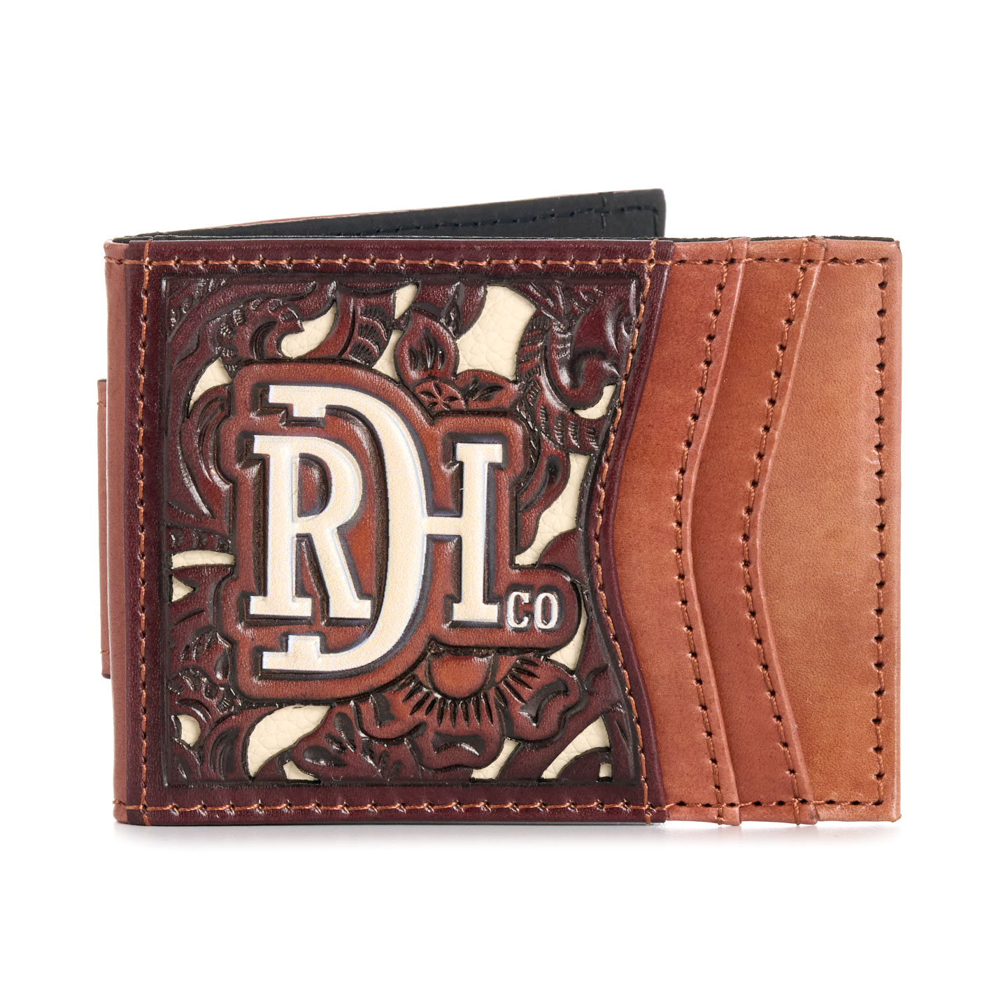Red Dirt Hat Co. Coffee Underlay Bifold Card Case Wallet - Image 1