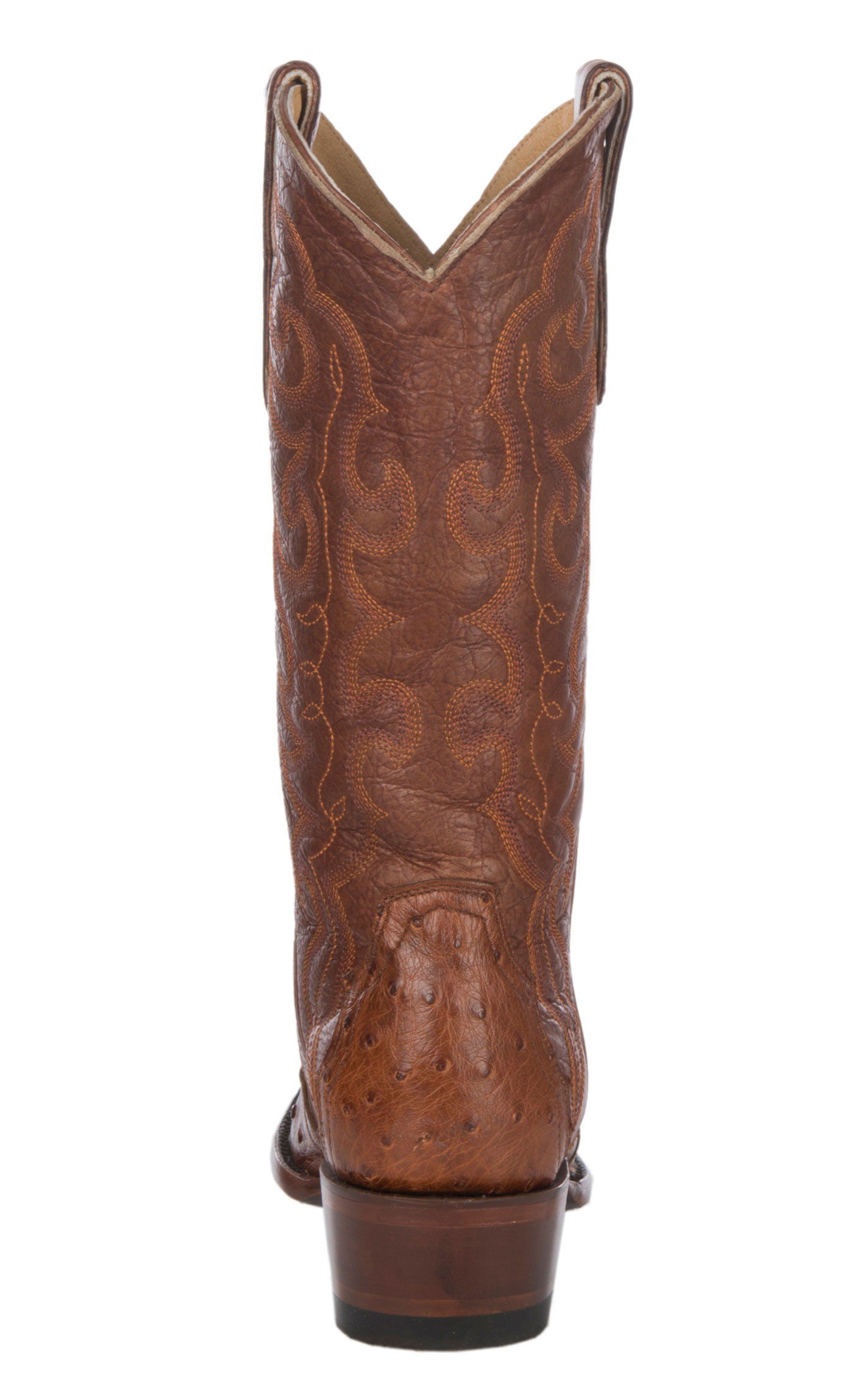 Cavender's Women's Brandy Full Quill Ostrich Snip Toe Exotic Cowboy Boots - Image 1