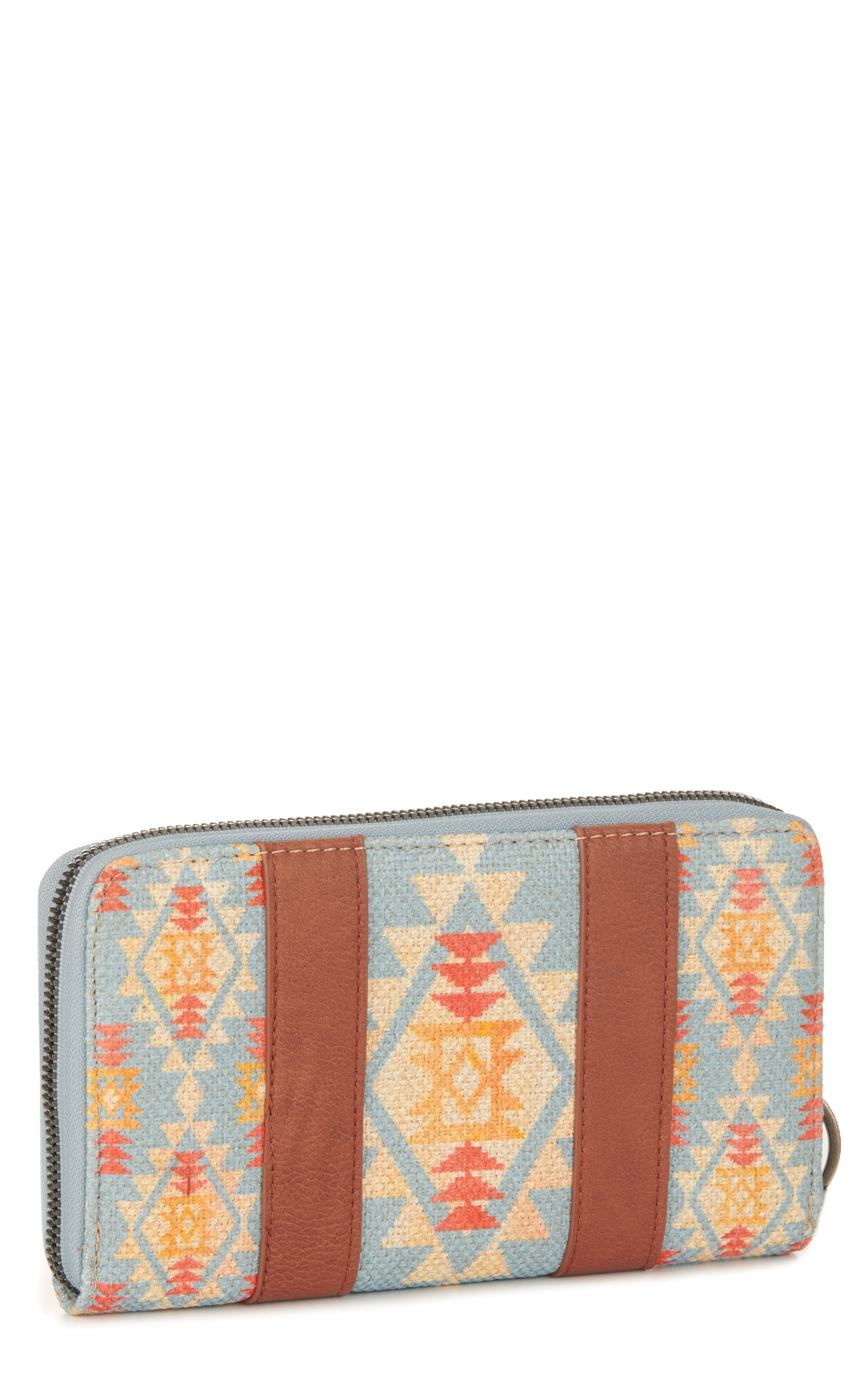 Wrangler Blue Skies & Sunrize Aztec Long Wristlet Wallet - Image 1