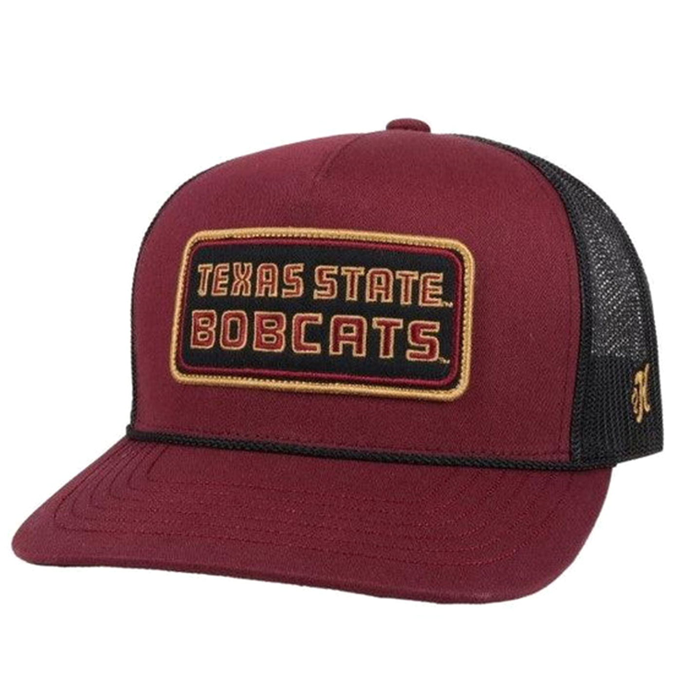 Hooey Collegiate Collection Maroon & Black Texas State Logo Patch Cap - Image 1