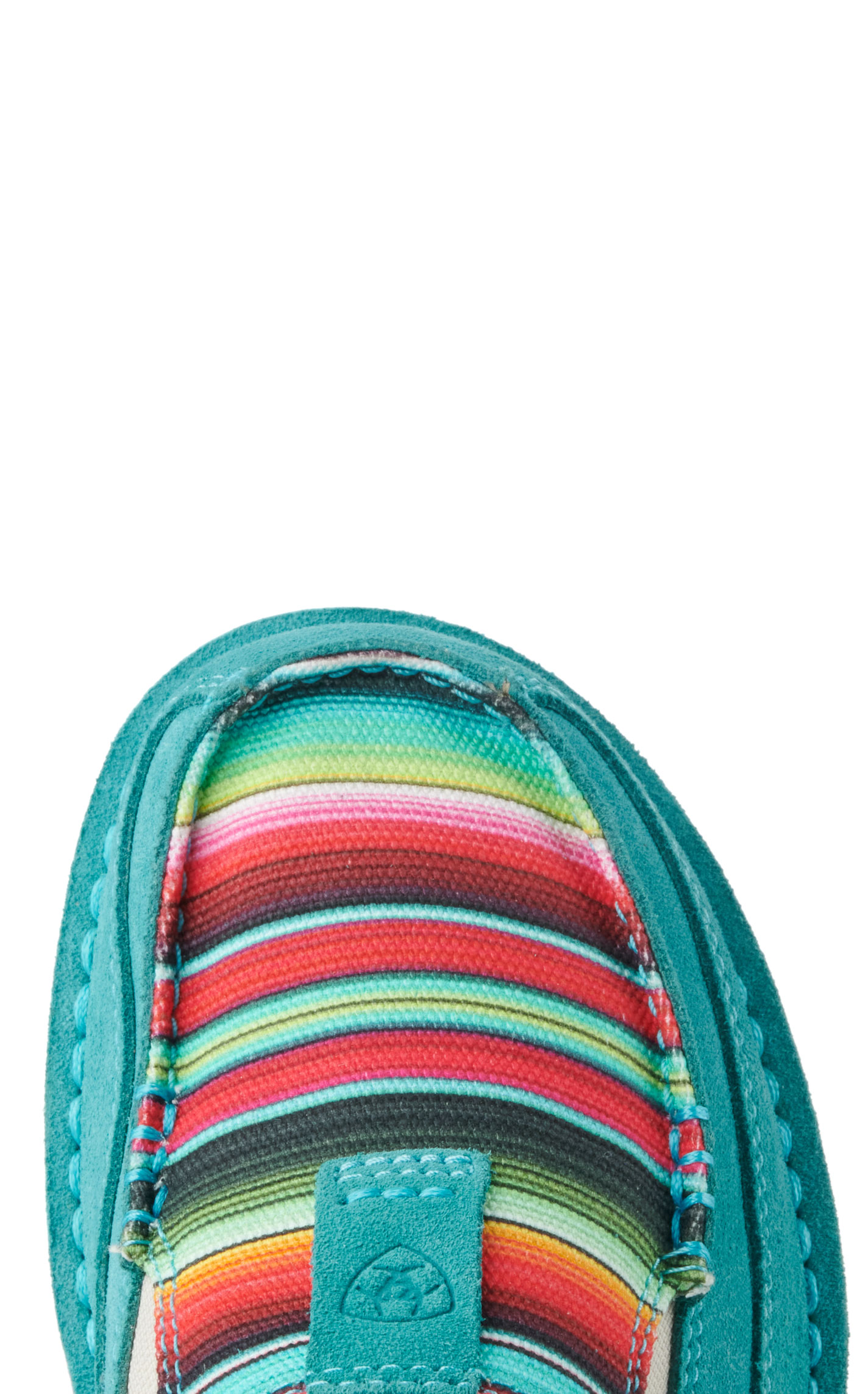 Ariat Women's Cruiser Teal Suede and Serape Moc Toe Casual Shoes - Image 1