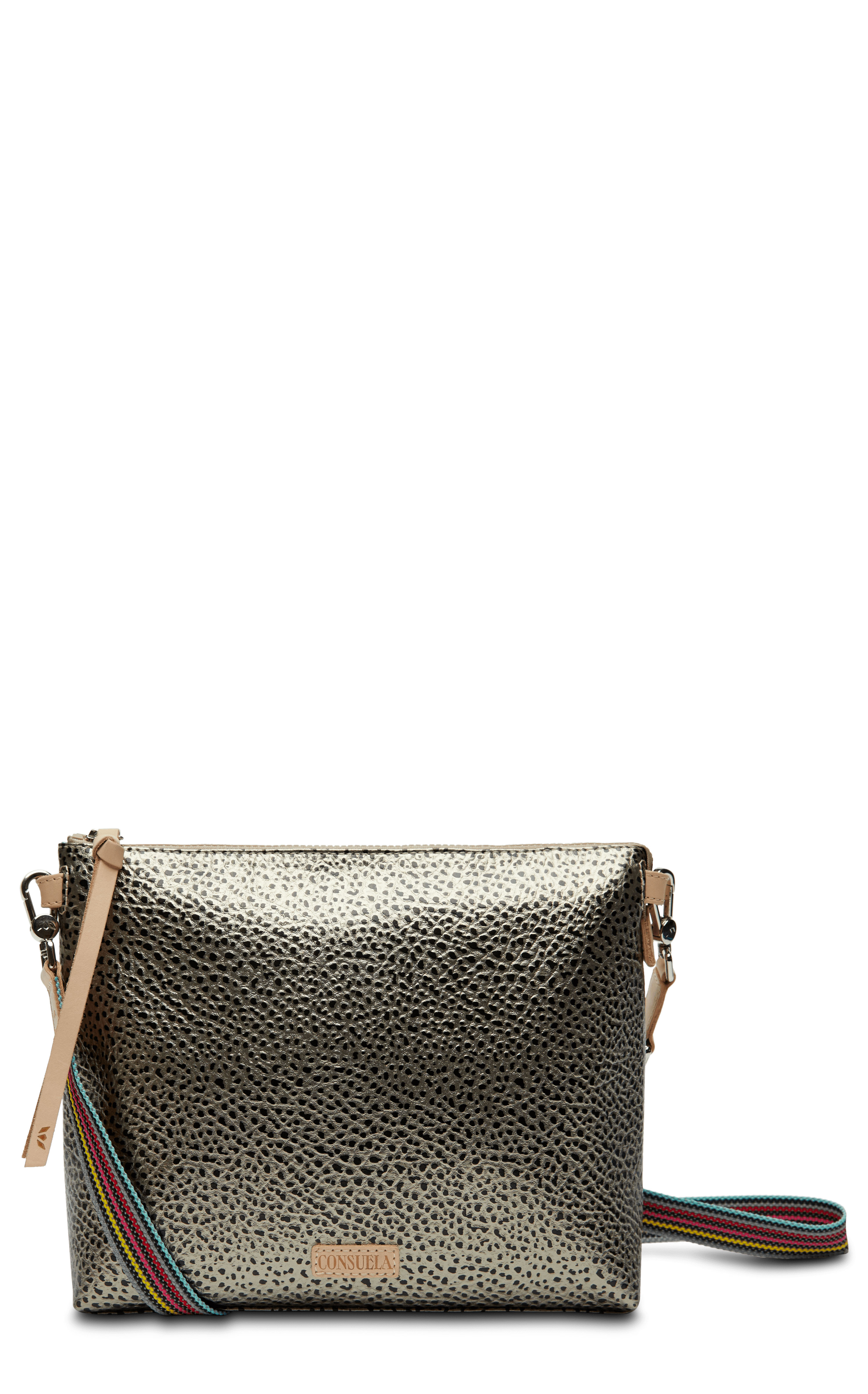 Consuela Tommy Pewter Metallic Downtown Crossbody Purse - Image 1