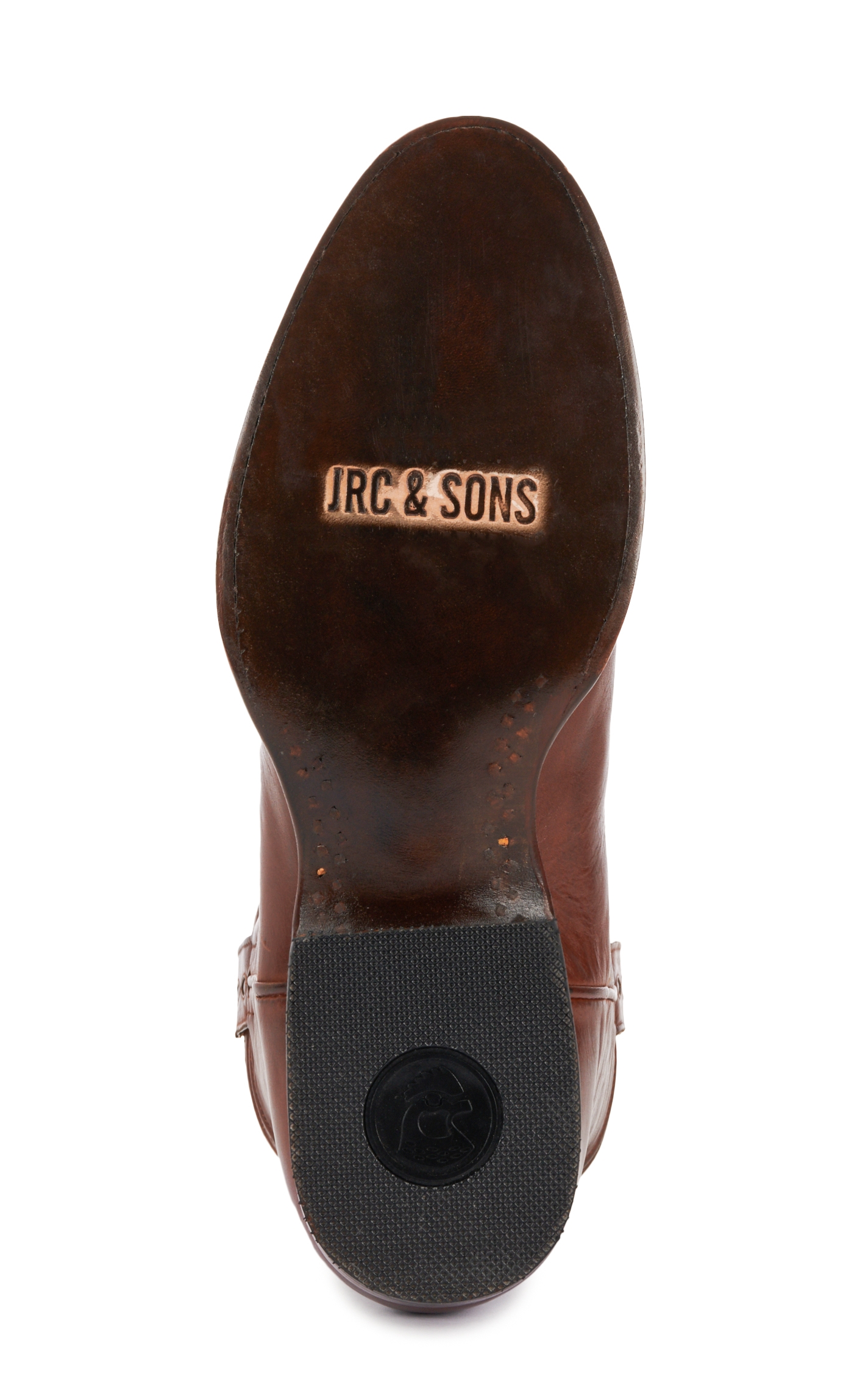 JRC & Sons Men's Todd Ranch Hand Leather Round Toe Roper Boot in Tan - Image 1