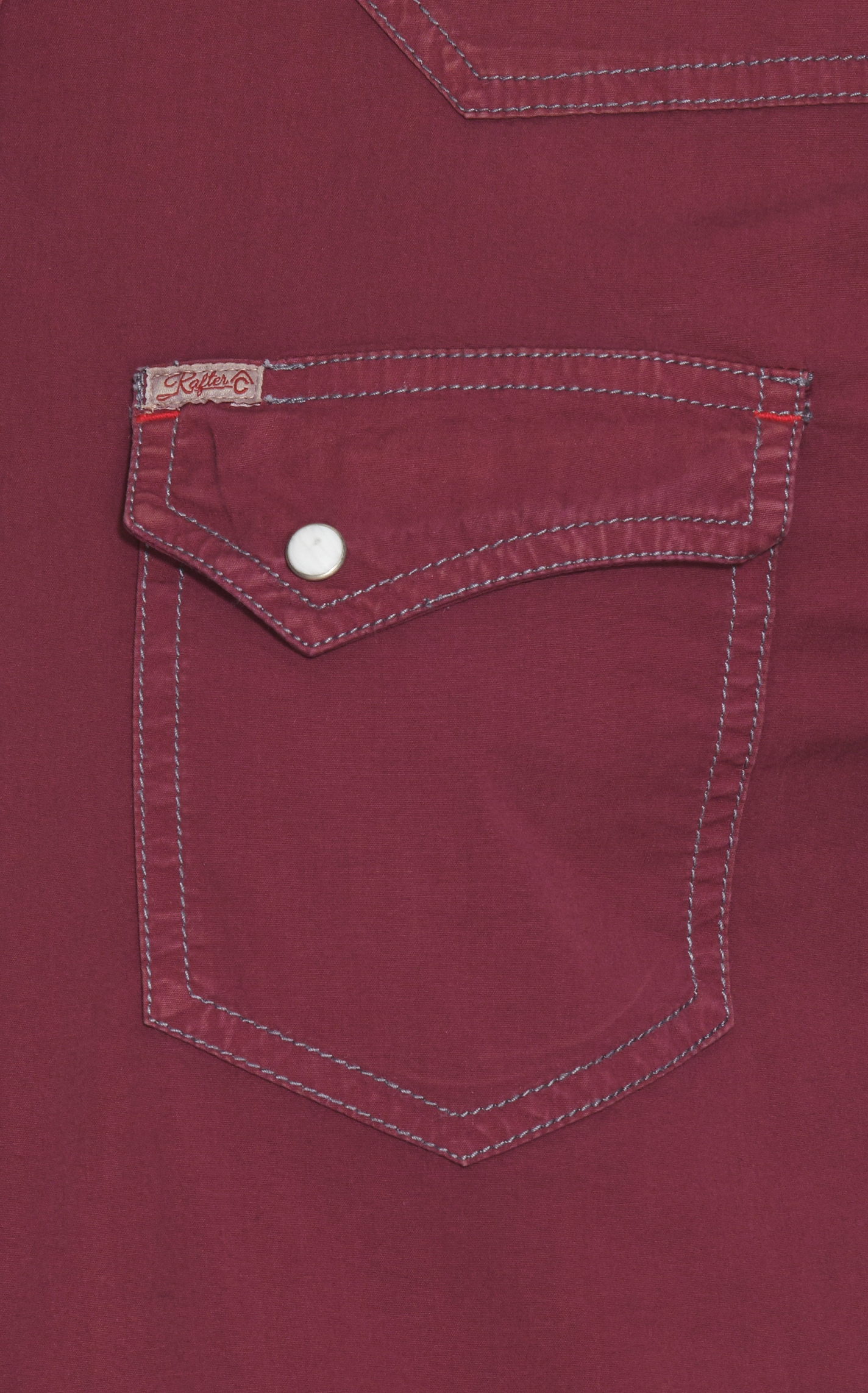 Rafter C ProFlex Men's Maroon Wash Stretch Western Shirt - Image 1