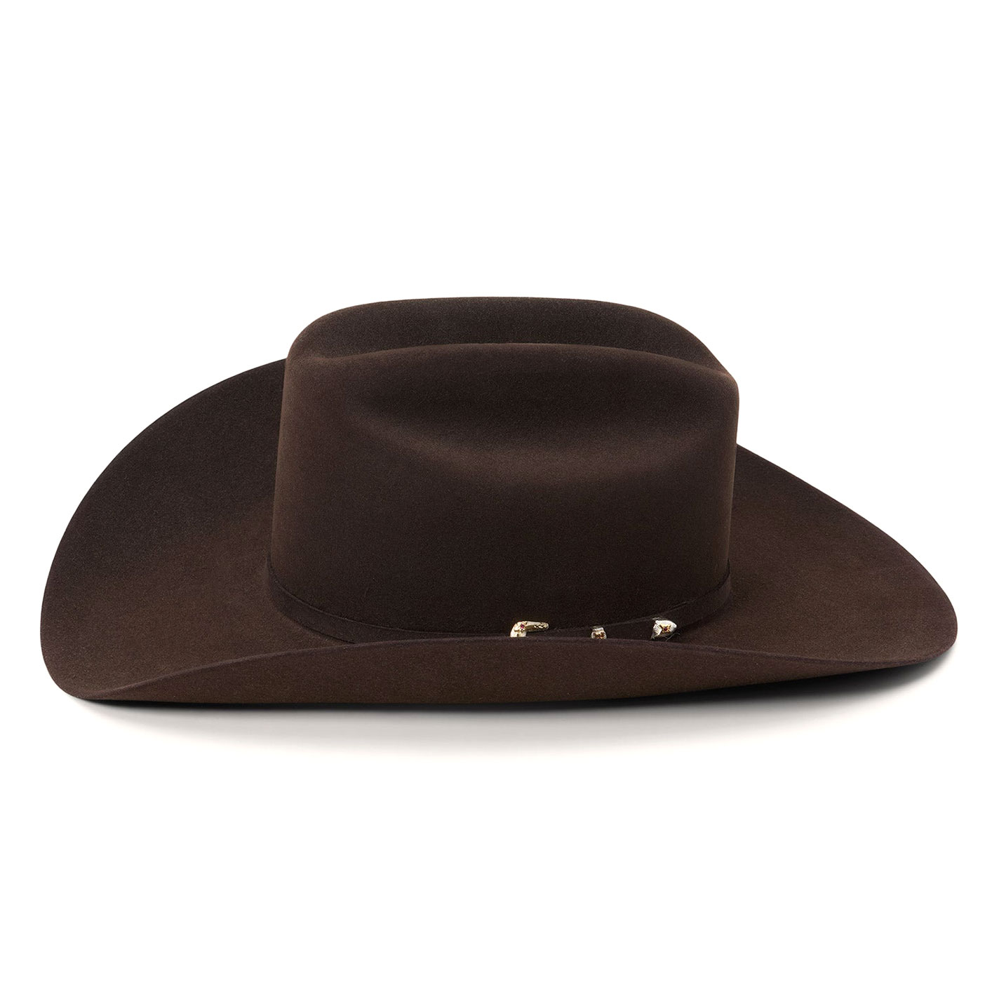 Stetson El Patron 30X Mocha Felt Cattleman's Crown Cowboy Hat - Image 1