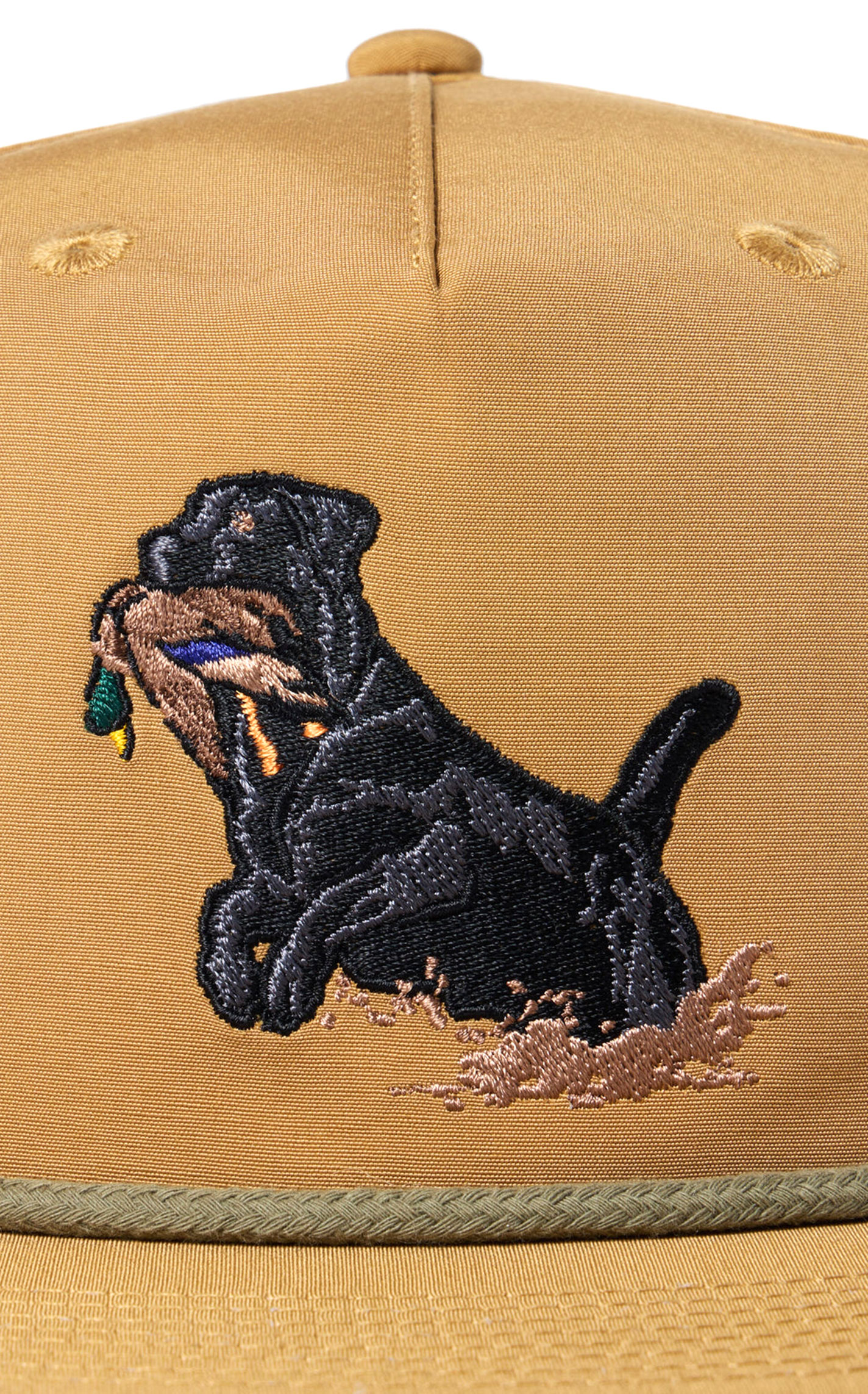 Duck Camp Honey Mustard Embroidered Lab & Mallard Cap - Image 1