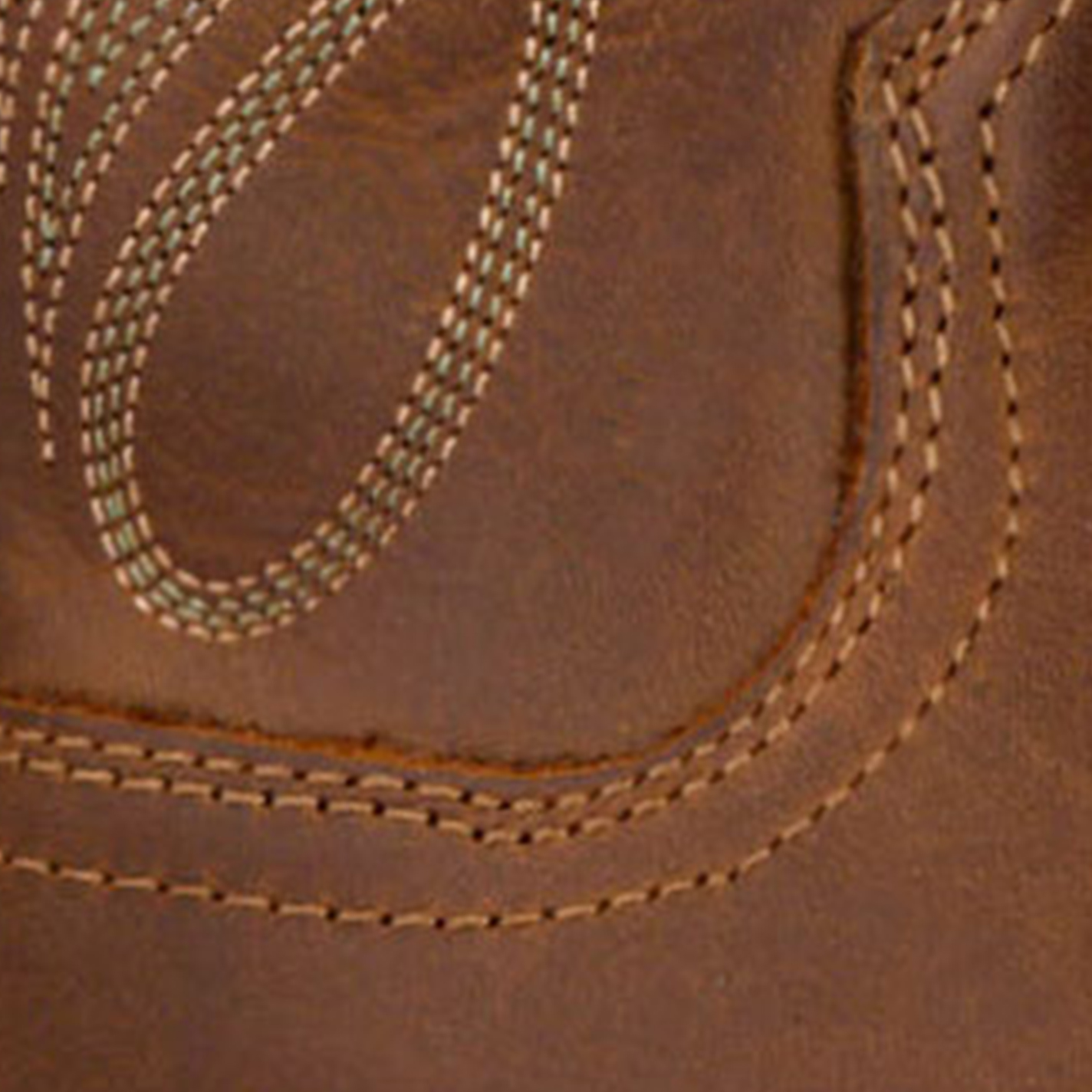Ariat Women's Round Up Powder Brown Wide Square Toe Cowboy Boots - Image 1