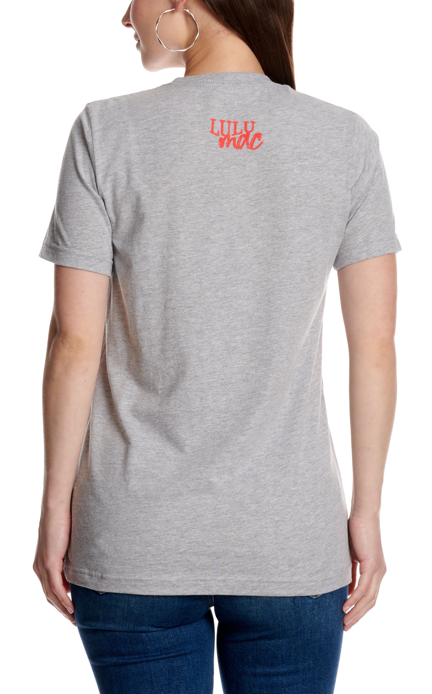 Lulu Mac Women's Baseball Bow Athletic Heather Graphic T-Shirt - Image 3