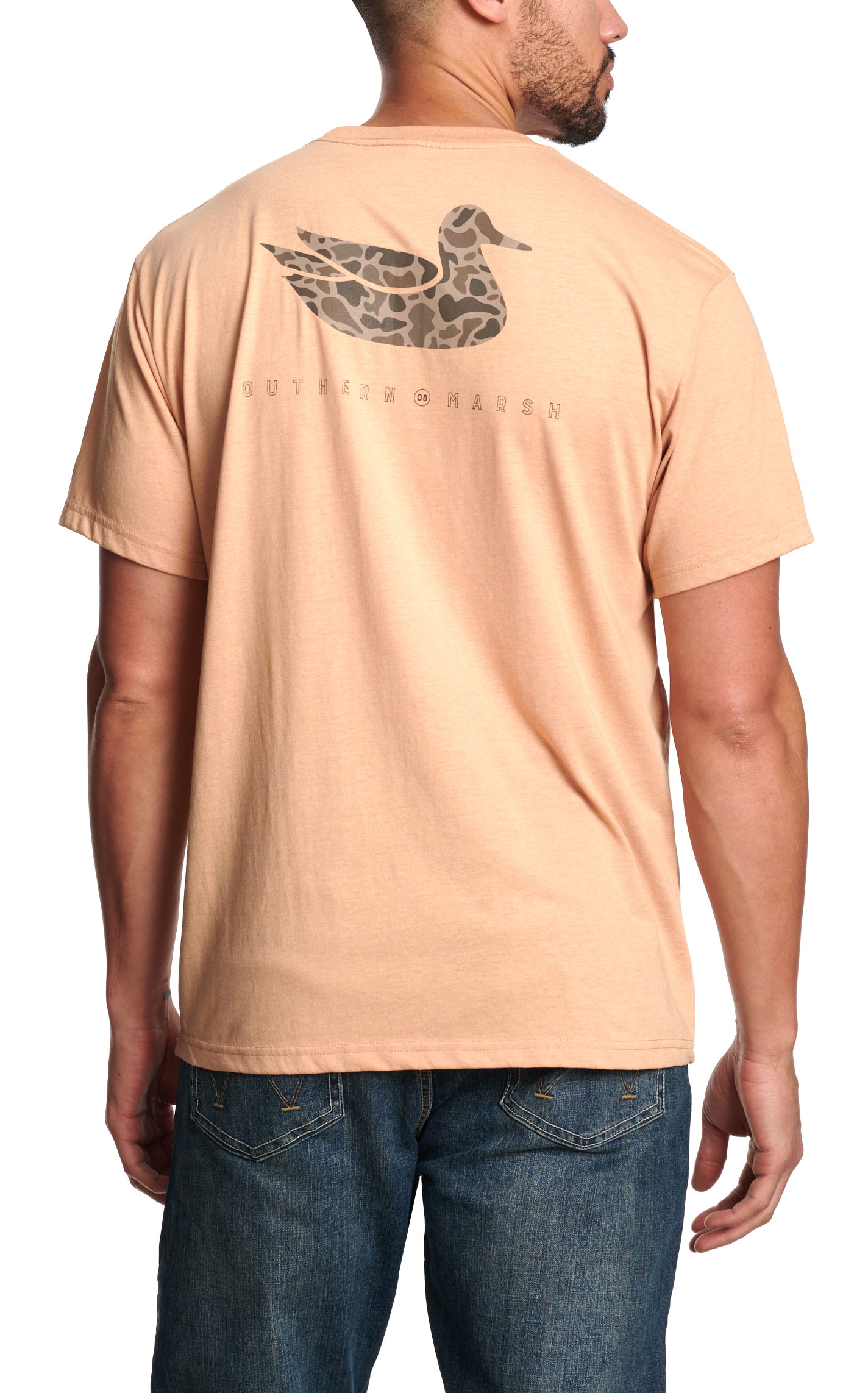 Southern Marsh Men's Seawash Camo Retro Duck T-Shirt - Image 1