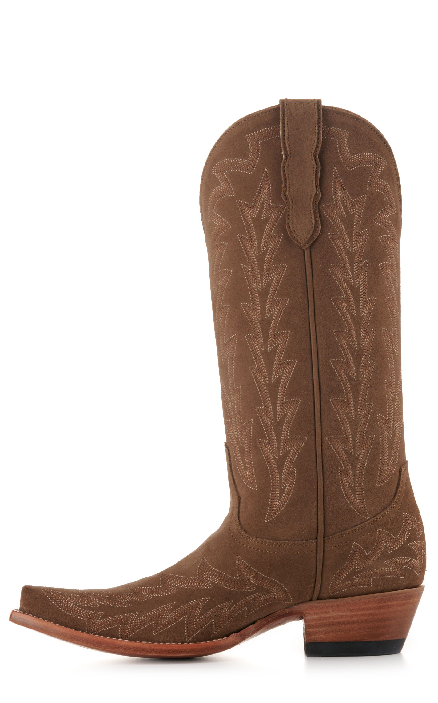 JRC & Sons Women’s McClain Moss Water-Resistant Suede Snip Toe Tall Cowboy Boots - Image 1