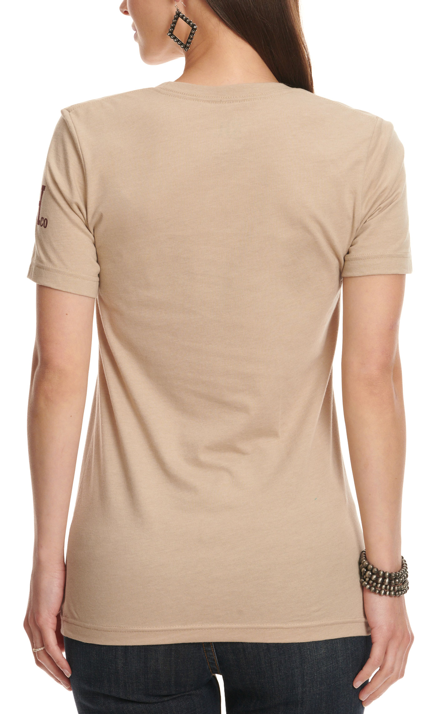 Red Dirt Hat Company Women's Doe-Brown & Desert Floral Boots Logo Graphic T-Shirt - Image 1