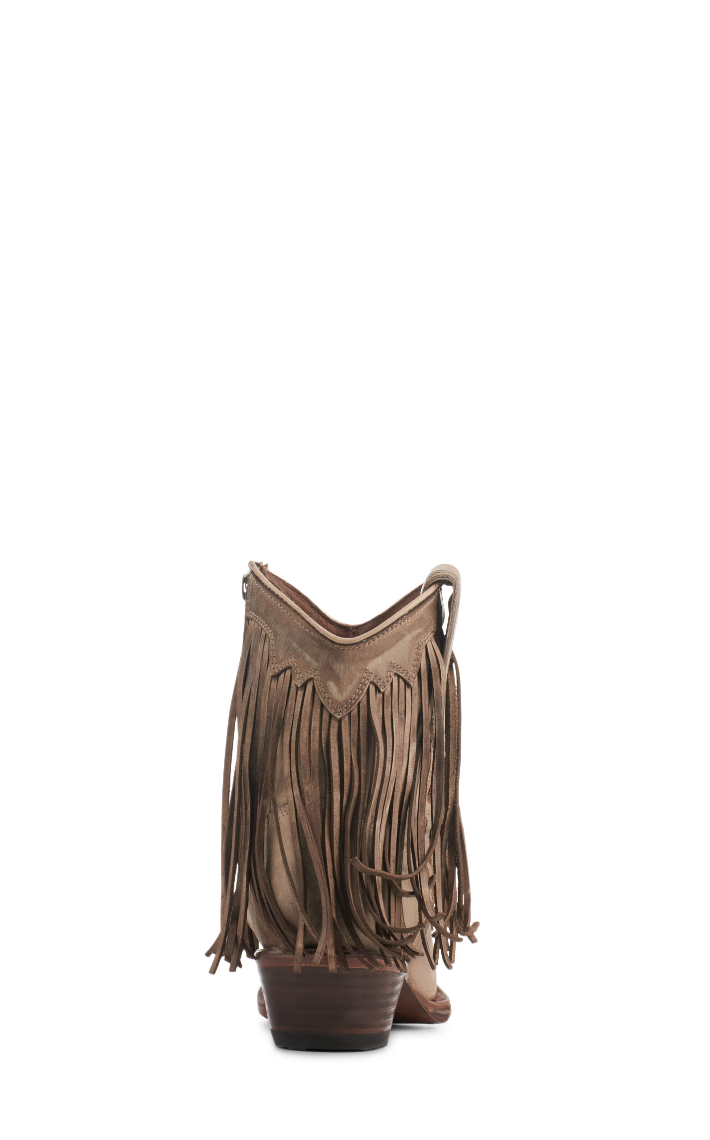 Circle G by Corral Women's Sand with Fringe Snip Toe Booties - Image 1