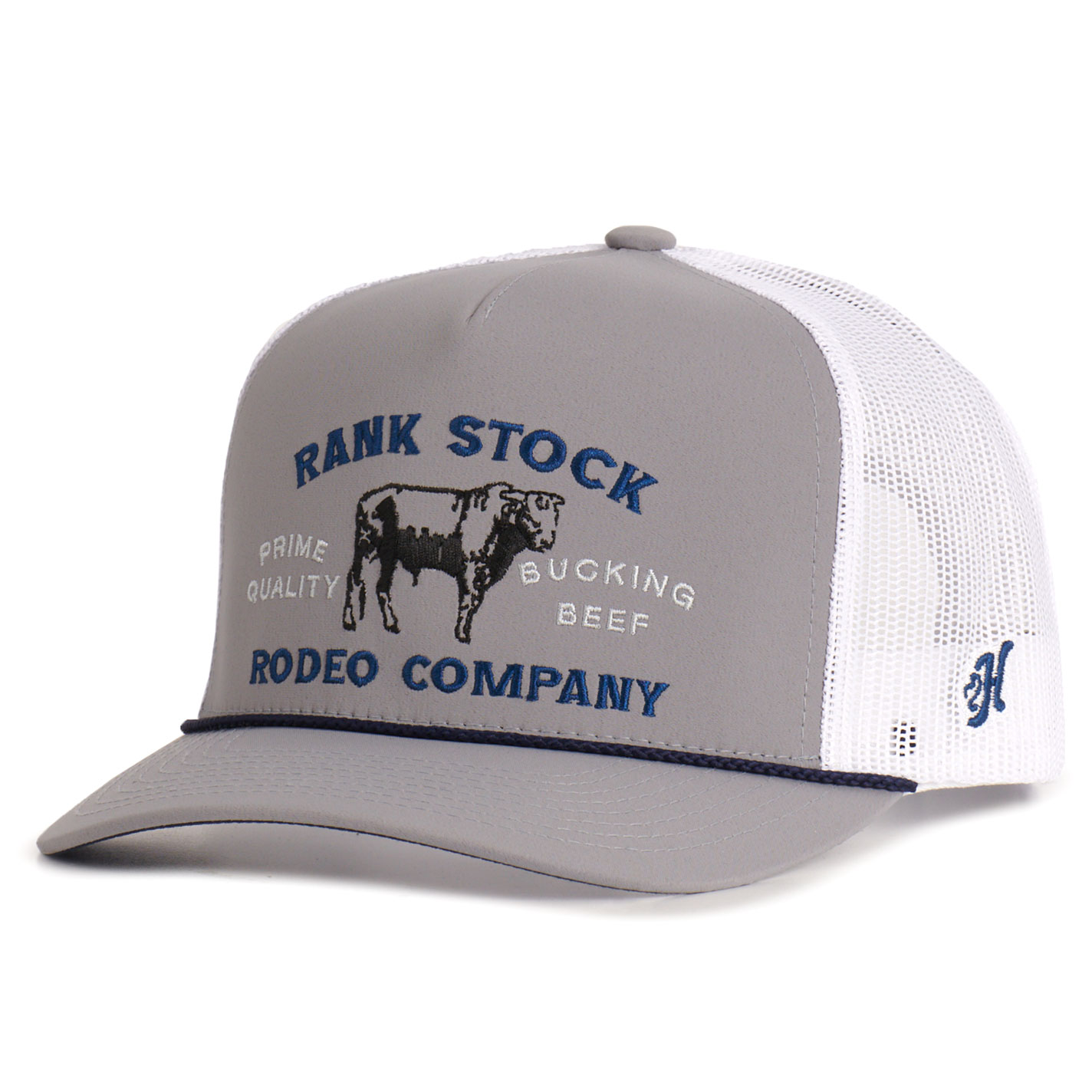 Hooey Gray Rank Stock Rodeo Co Mesh Snapback Cap - Image 1