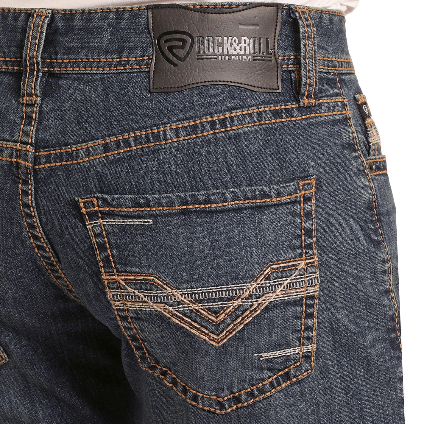 Rock & Roll Denim Men's Pistol Dark Wash Straight Jeans - Image 1