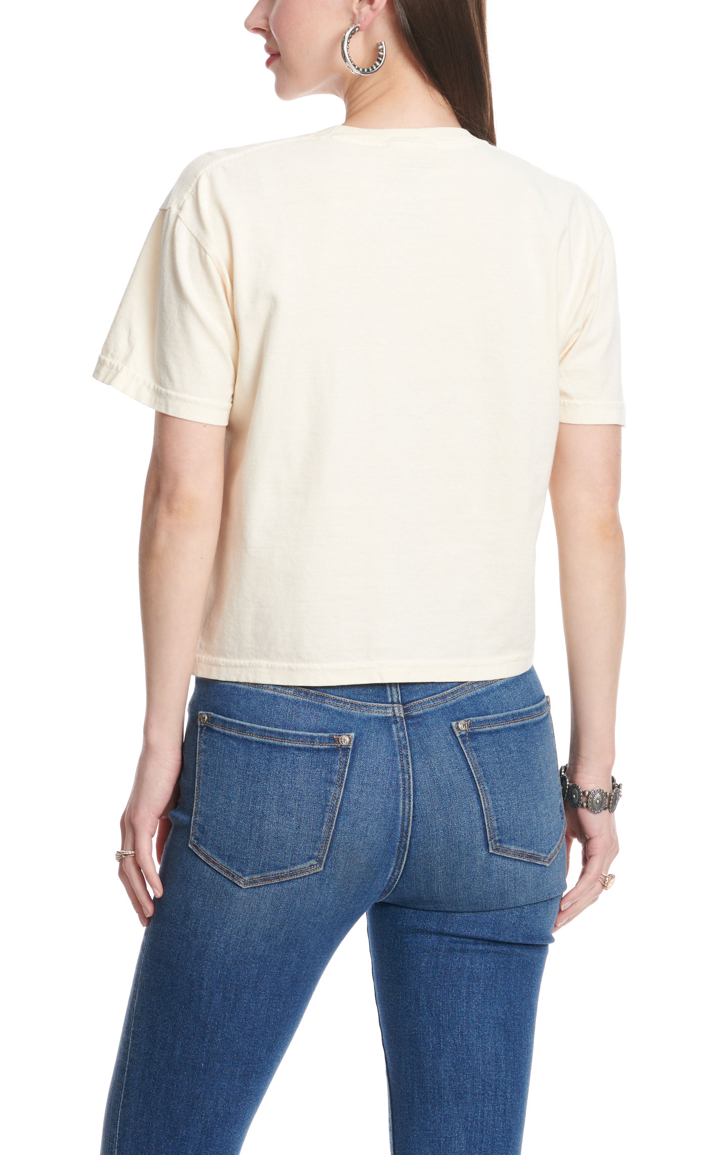 Ariat Women's Cream Cowboys Never Die Logo Graphic T-Shirt - Image 1