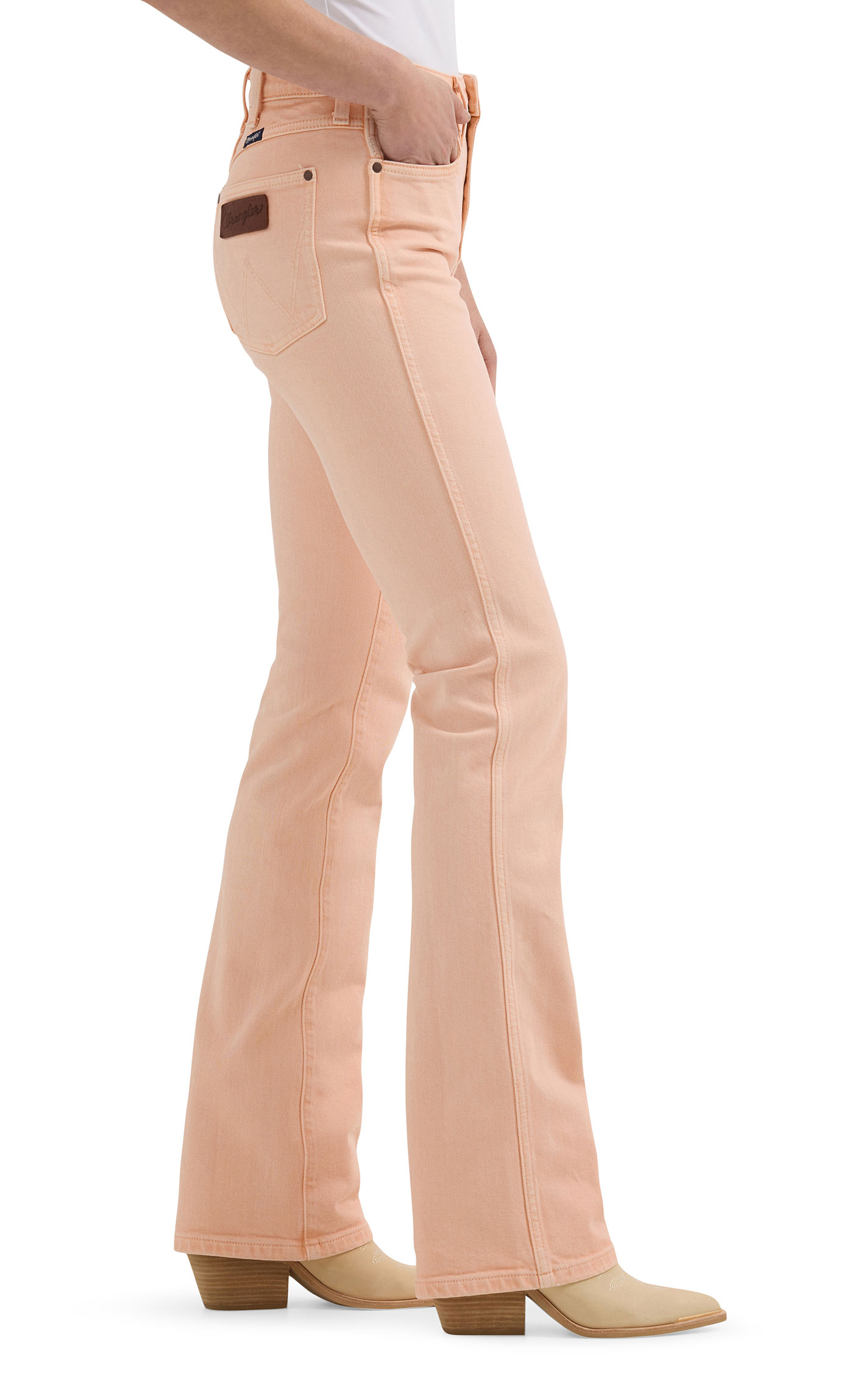 Wrangler Retro Women's Bailey Audrey Peach Boot Cut Jeans - Image 1