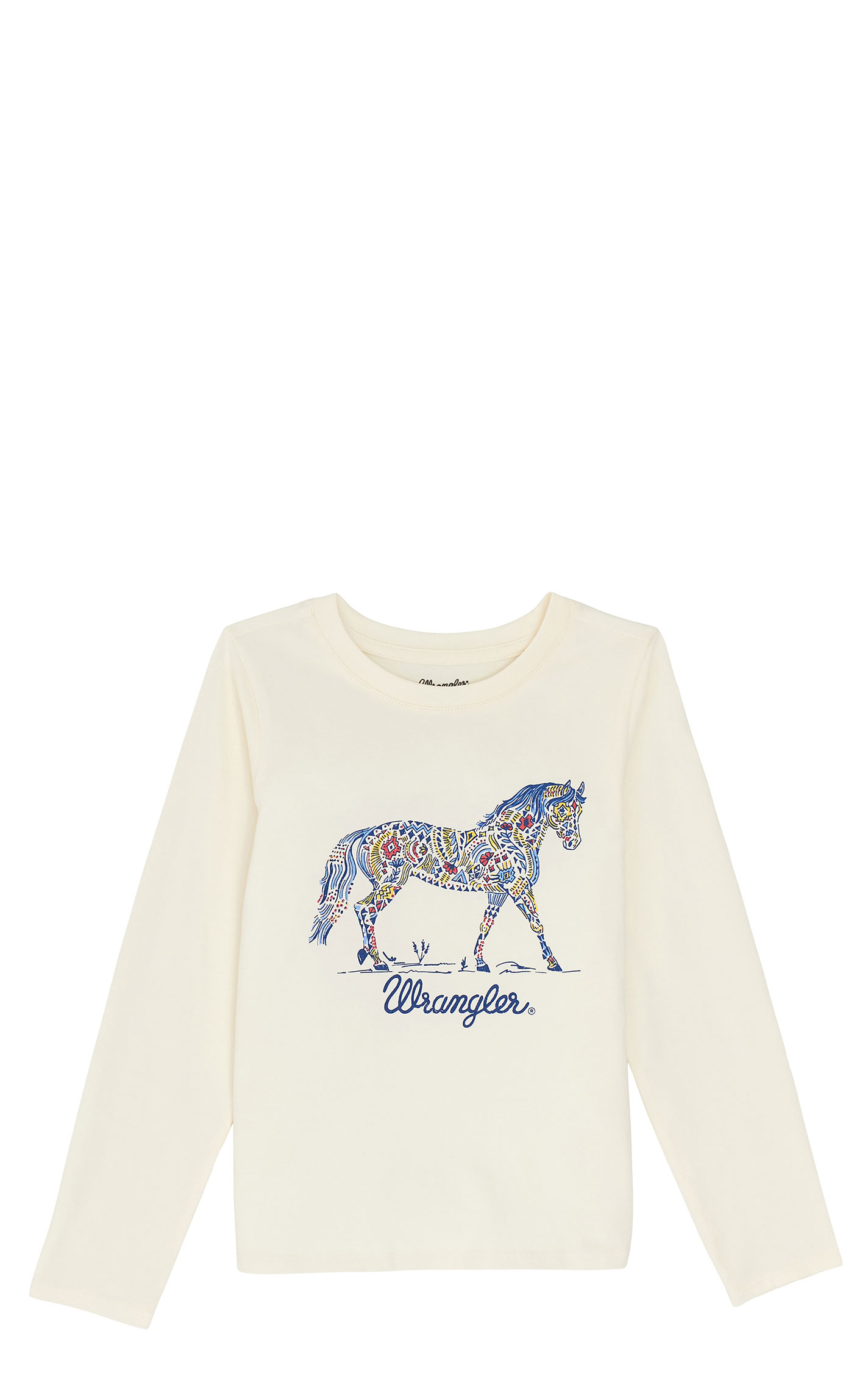 Wrangler Girl's White Graphic Horse Logo T-Shirt - Image 1