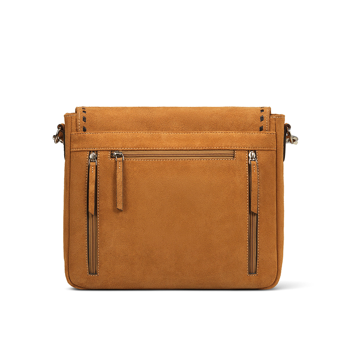 Ariat Sierra Caramel Suede Tooled Floral Shoulder Bag - Image 1