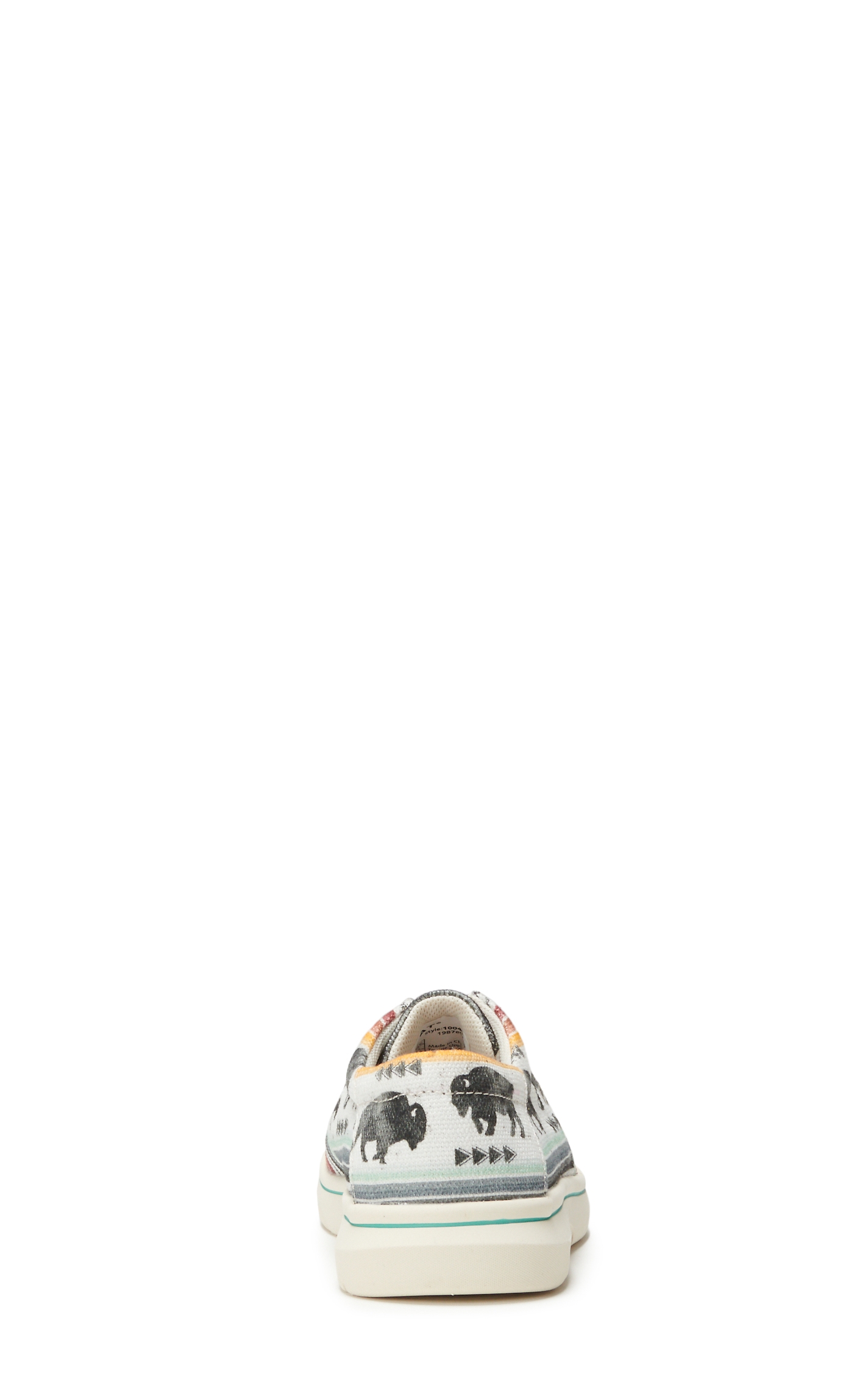 Ariat Kids' Hilo White Buffalo Print Canvas Lace Up Casual Shoes - Image 1