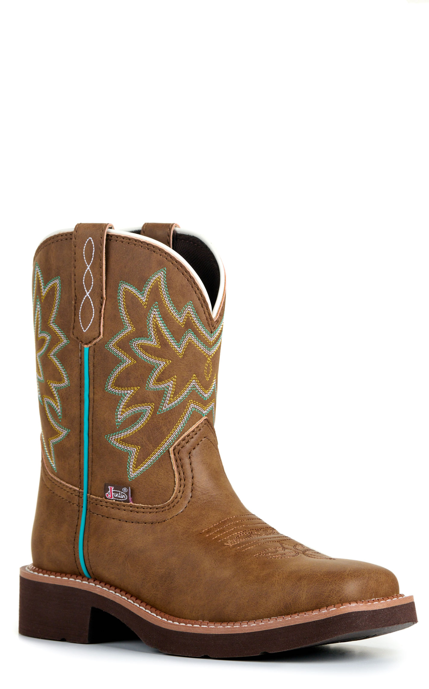 Justin Women's Sunny Chocolate Gypsy Wide Square Toe Cowboy Boots - Image 1