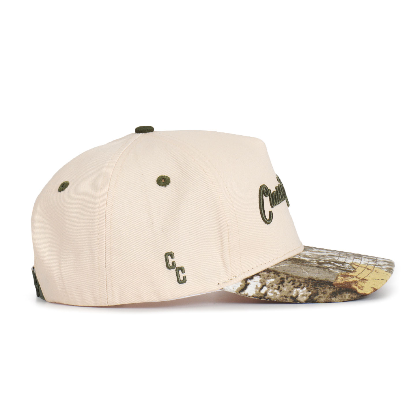 Classic Cowboy Cream and Camo Rancher Brand Embroidered Snapback Cap - Image 1