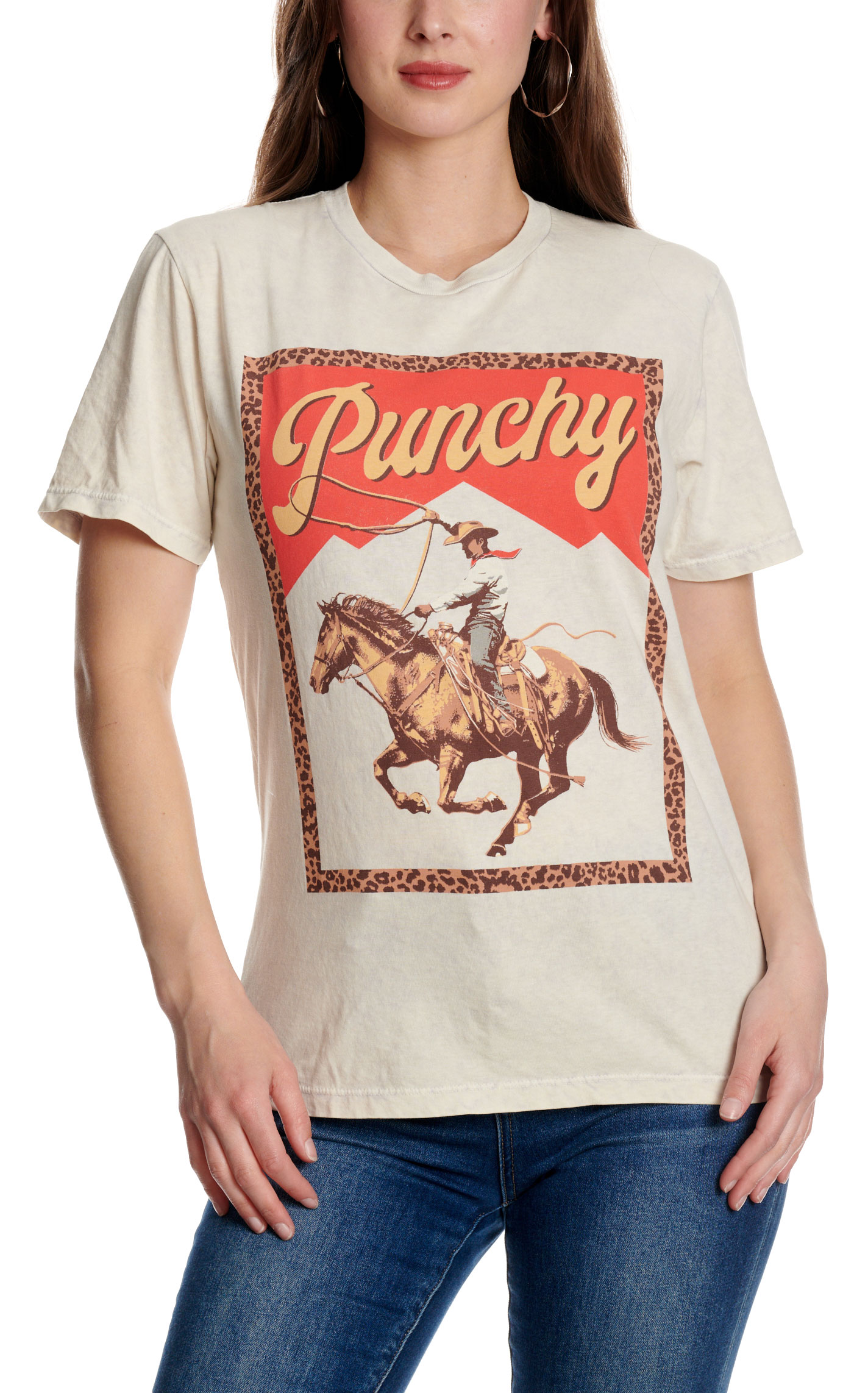 Lotus Fashion Women's Punchy Off White Graphic T-Shirt - Image 3