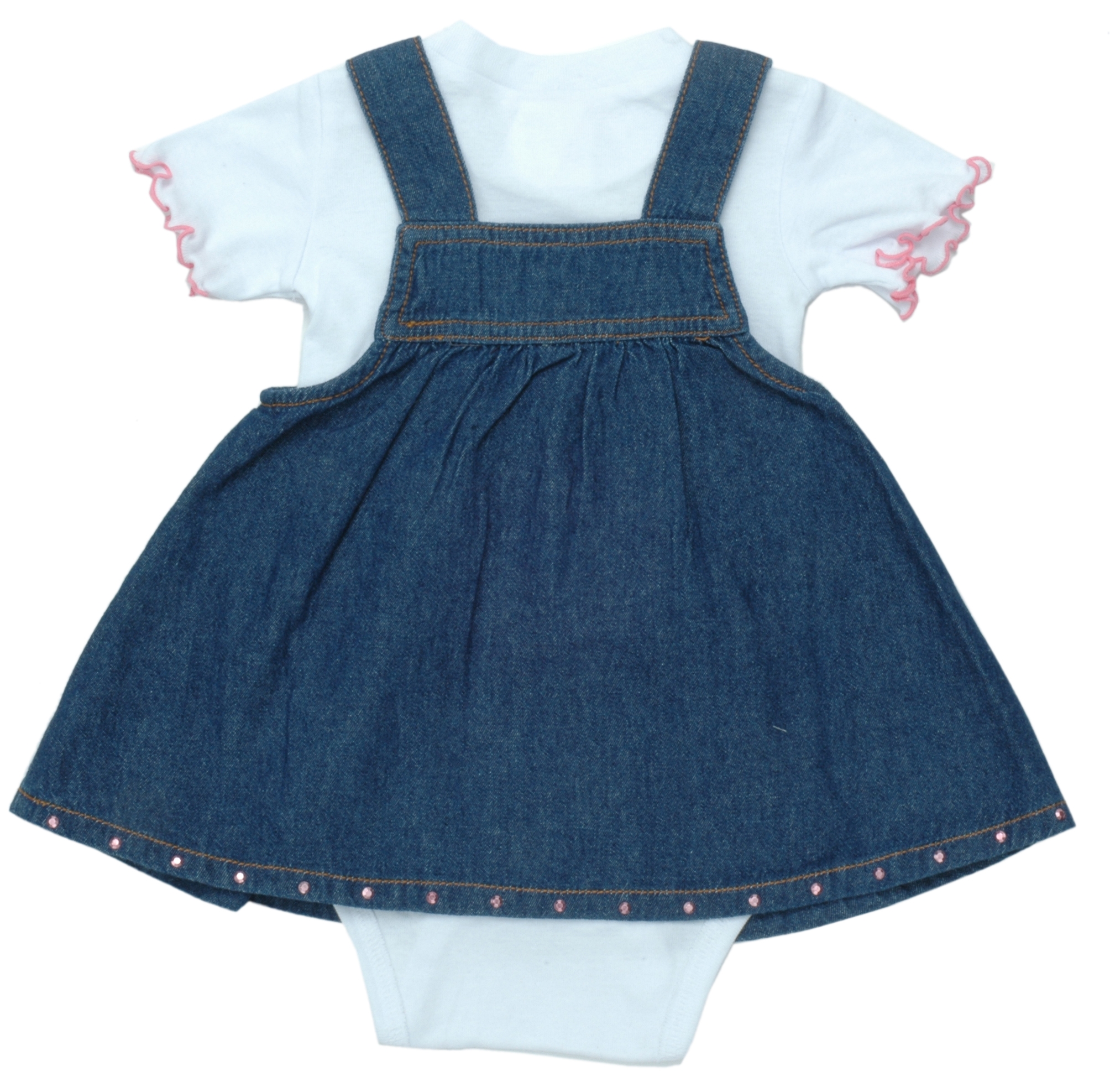 Baby Korral Denim Pony Overall Onesie - Image 1