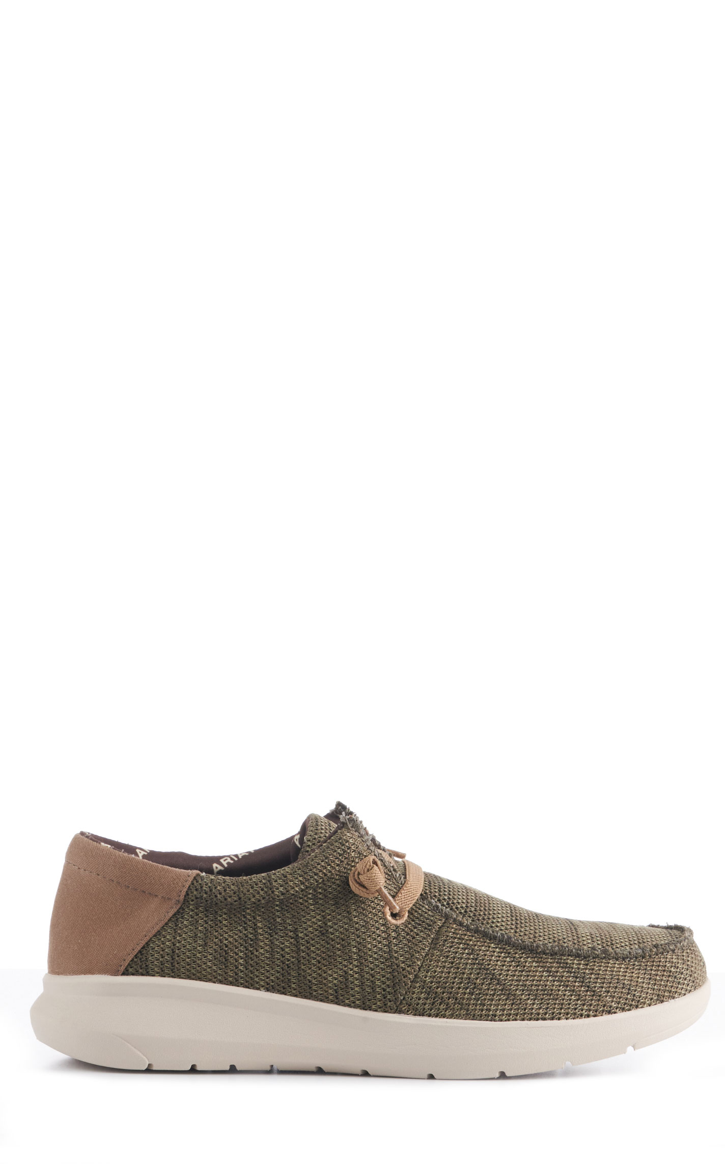 Ariat Men's Hilo Heathered Olive Stretch Lace Casual Shoe - Image 1