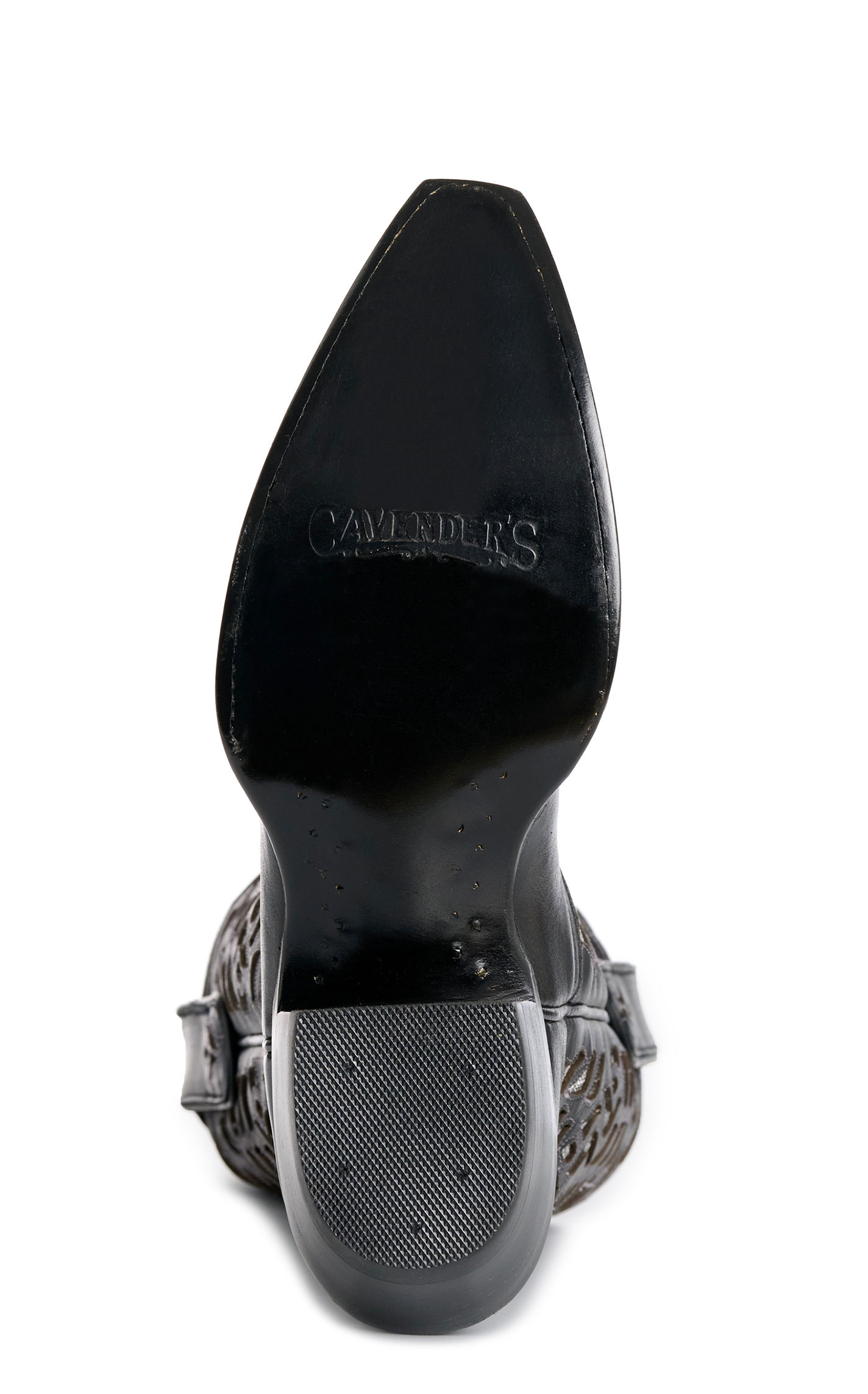 Cavender’s Women's Black & Luminaria Inlay Snip Toe Cowboy Boots - Image 1