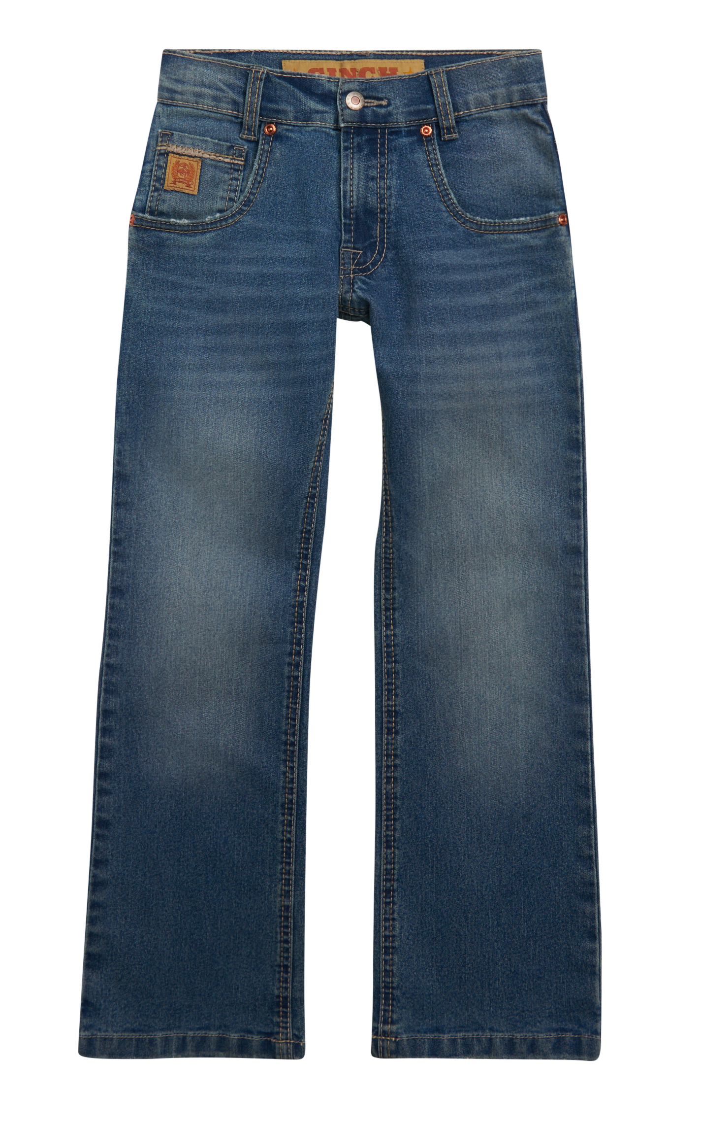 Cinch Boy's Medium Stone Wash Relaxed Bootcut Jeans (4-7) - Image 1