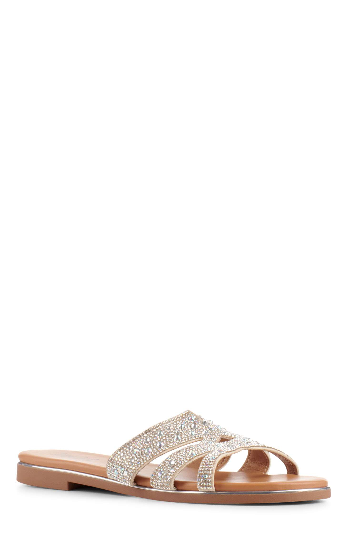 Corky's Pizzazz Tan with Bling Slide Sandal - Image 1