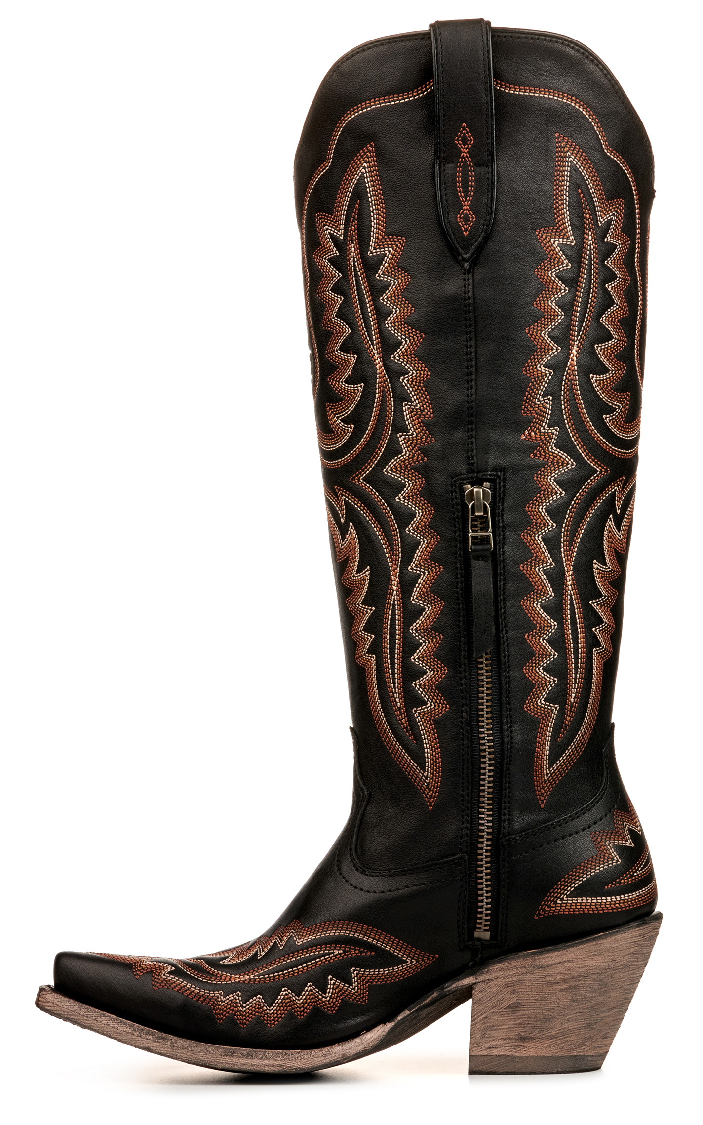 Ariat Women's Casanova Brooklyn Black Snip Toe Tall Cowboy Boots - Image 1