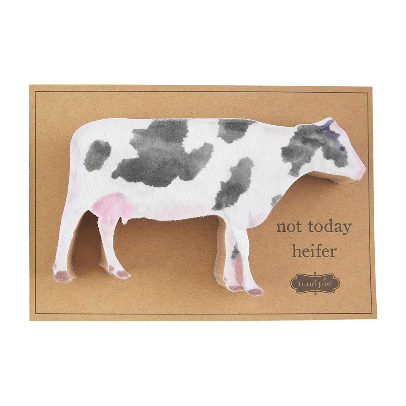 Mud Pie Black & White Cow Not Today Heifer Sponge - Image 1