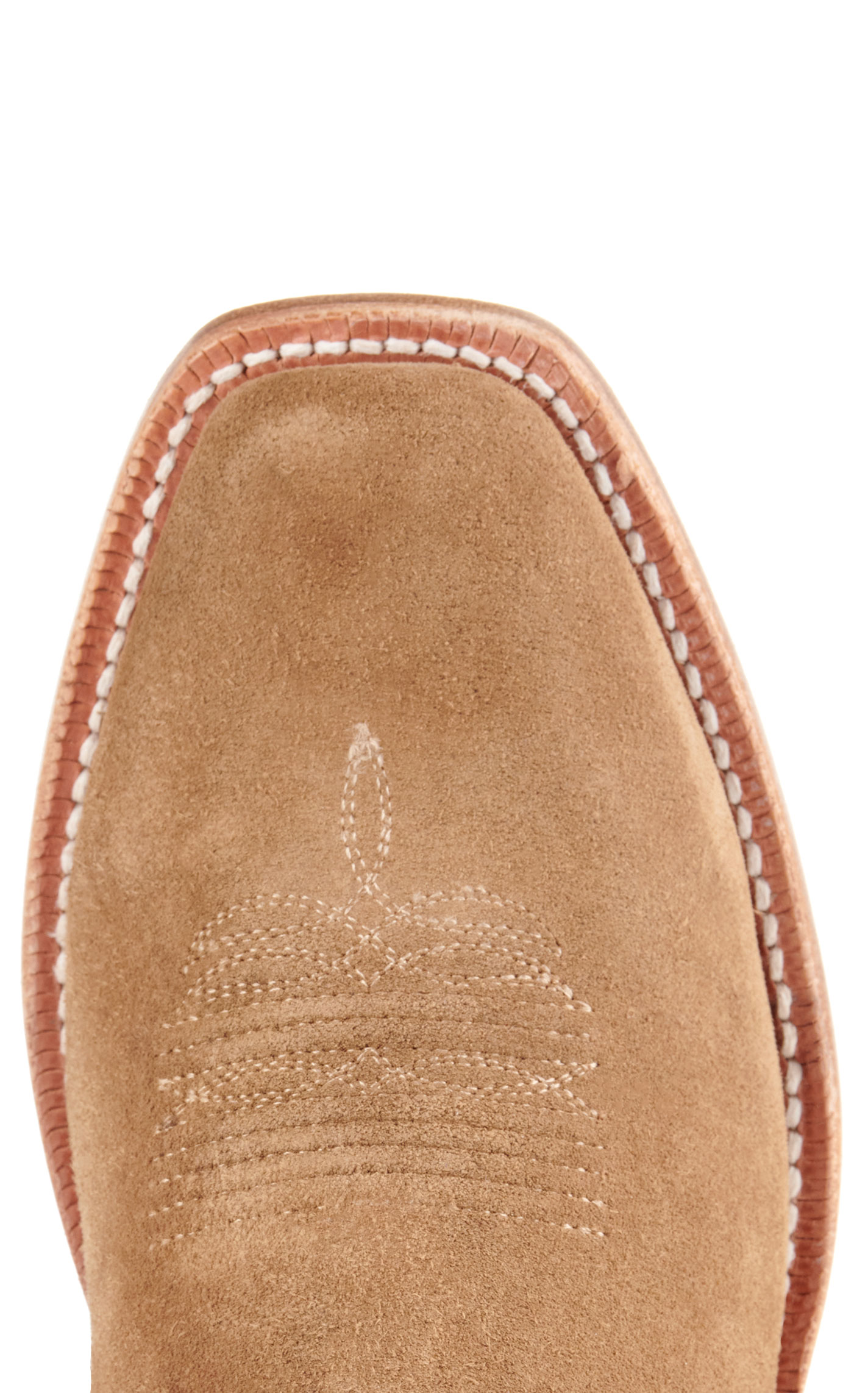 Ariat Men's Futurity Showman Tan Roughout and Navy TekStep Punchy Square Toe Cowboy Boots - Image 1