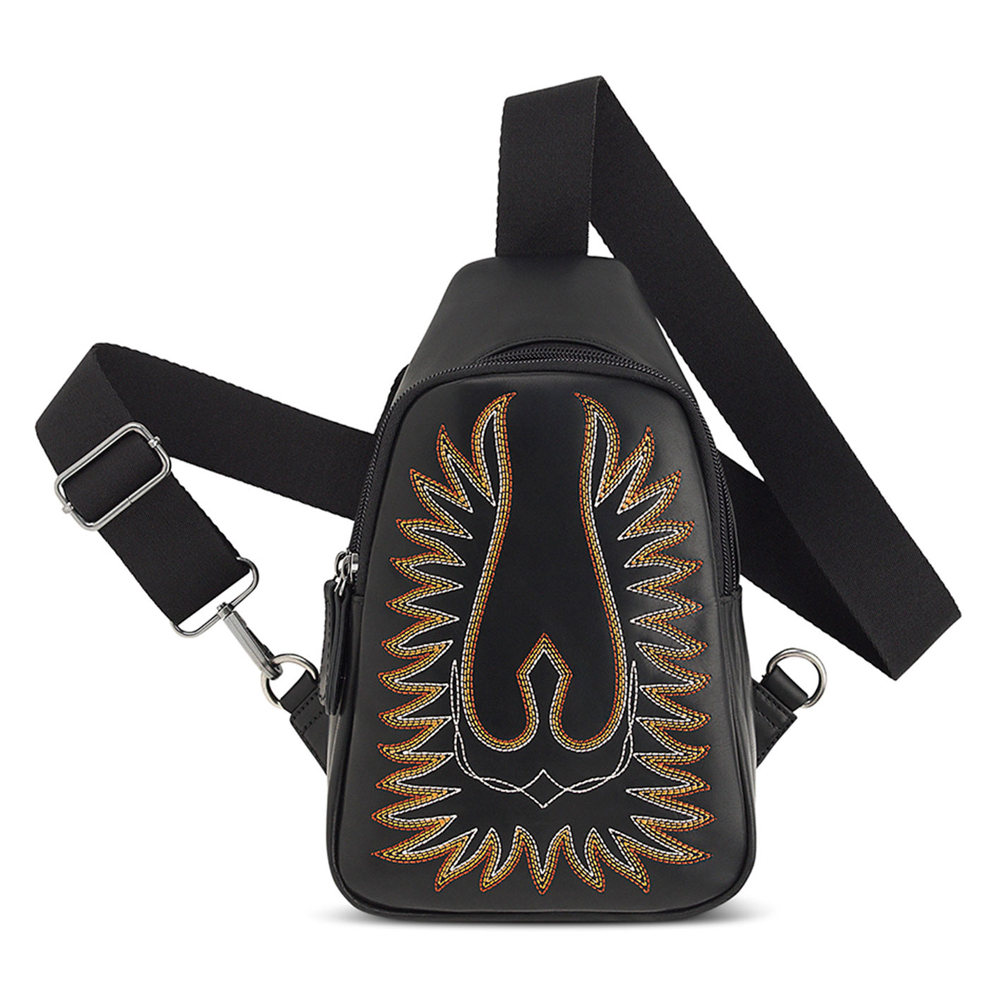 Ariat Casanova Black Phoenix Boot Stitch Sling Back Bag - Image 1