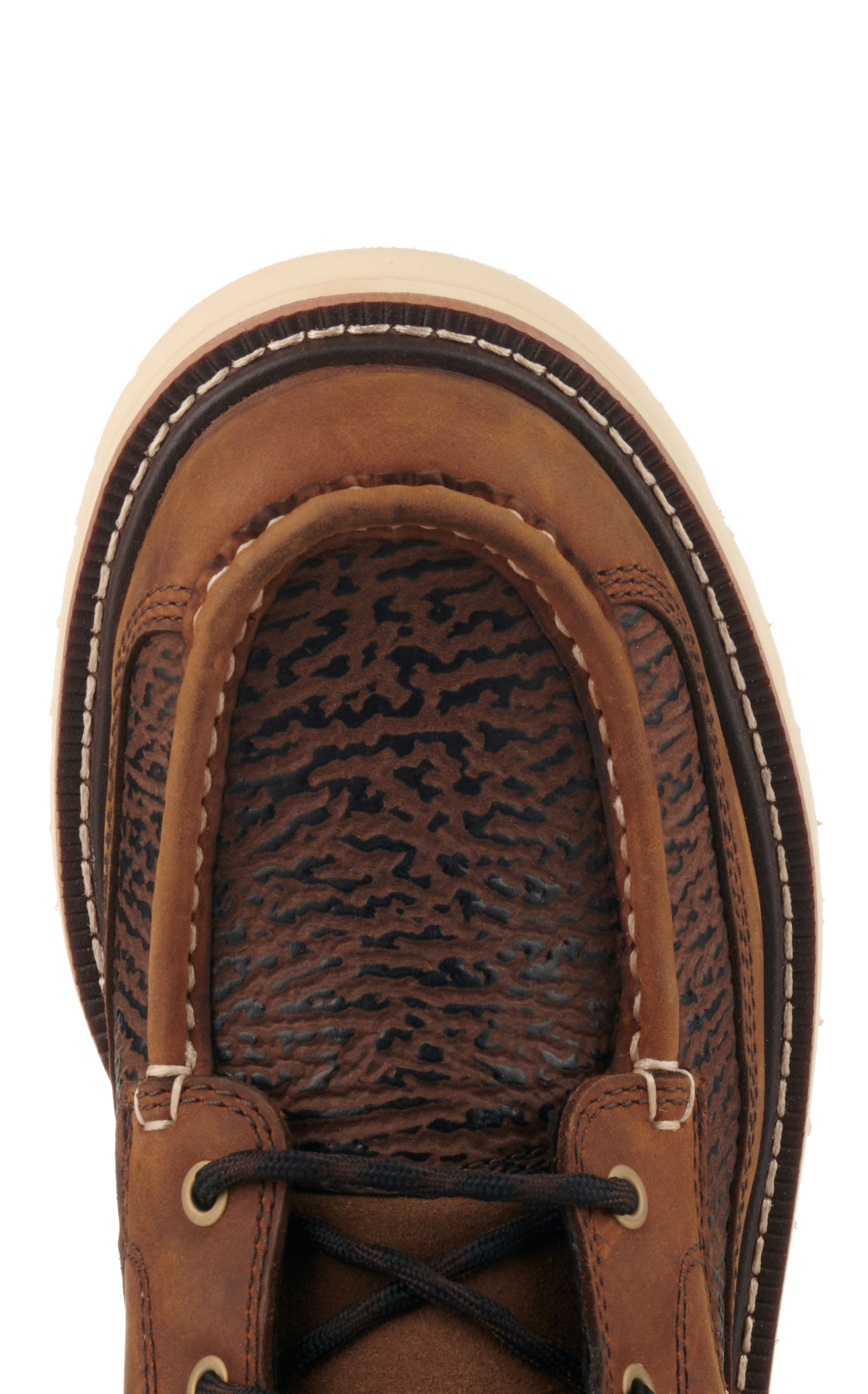 Ariat Men's Rebar Lift Distressed Brown and Sharkskin Print Round Soft Toe Chukka Work Boot - Image 1
