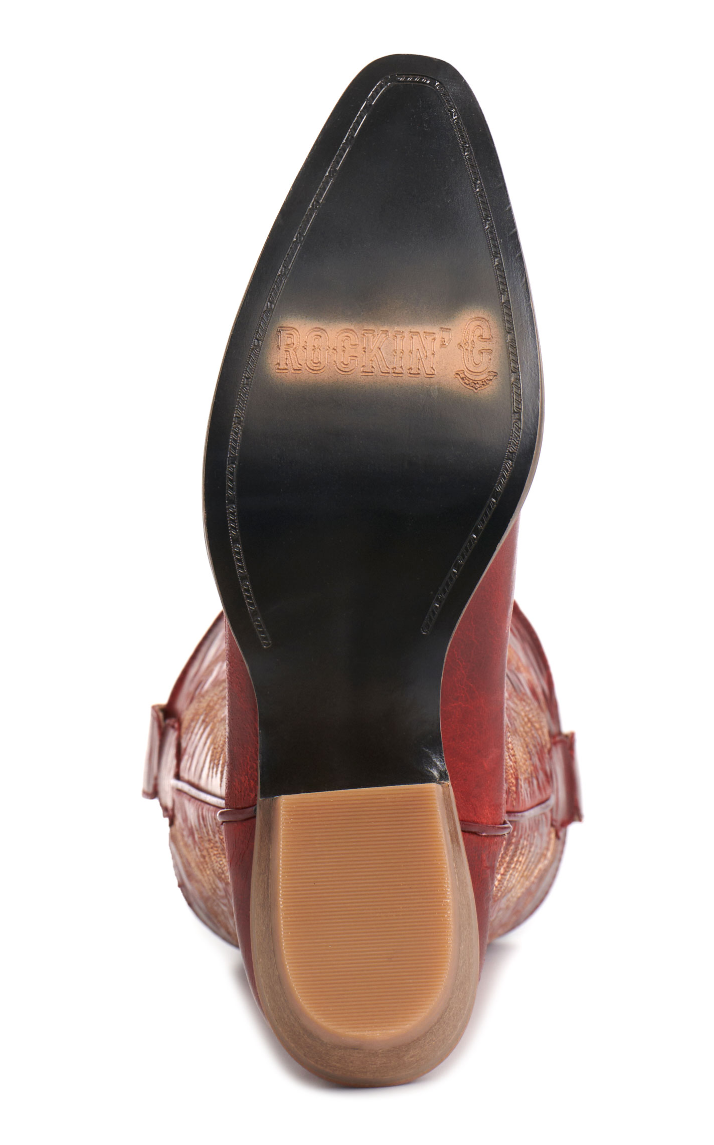 Rockin' C Women's Red Goat Leather Snip Toe Cowboy Boots - Image 1
