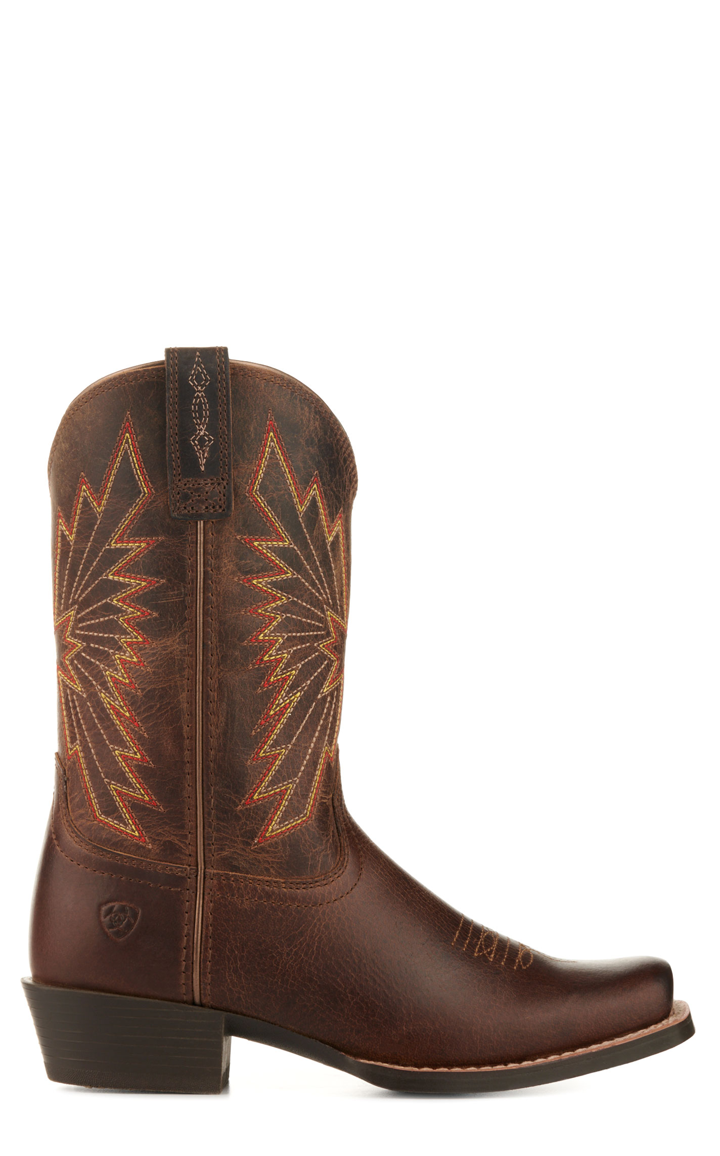 Ariat Kids' Decatur Honey Bee Brown Punchy Square Toe Cowboy Boots - Image 1