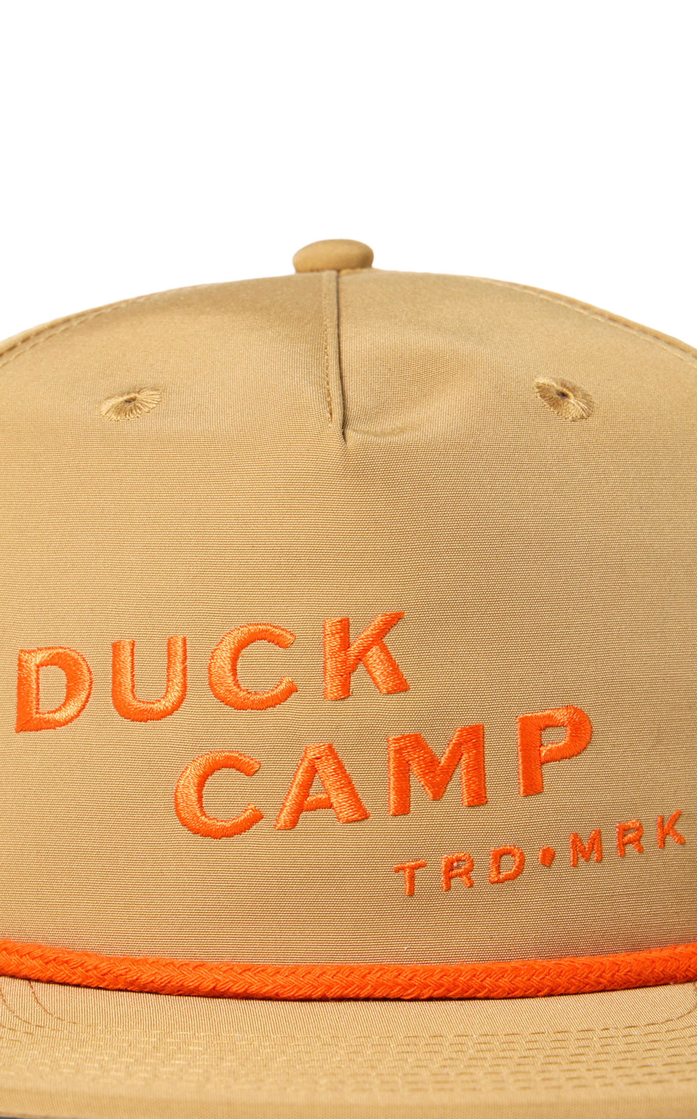 Duck Camp Honey Mustard Embroidered Orange Logo Cap - Image 1
