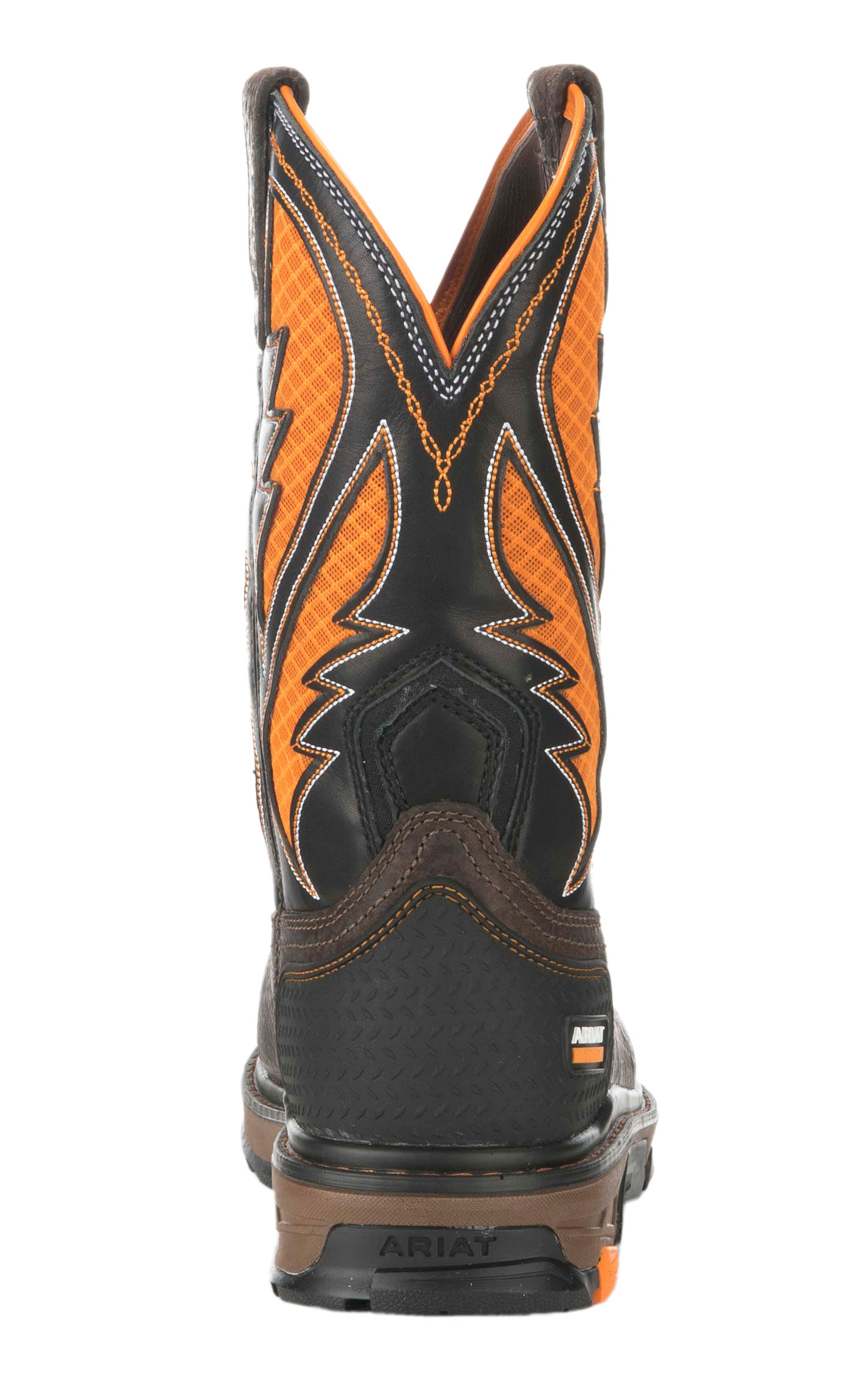 Ariat Men's Intrepid Brown and Orange VentTEK Square Composite Toe Work Boots - Image 1