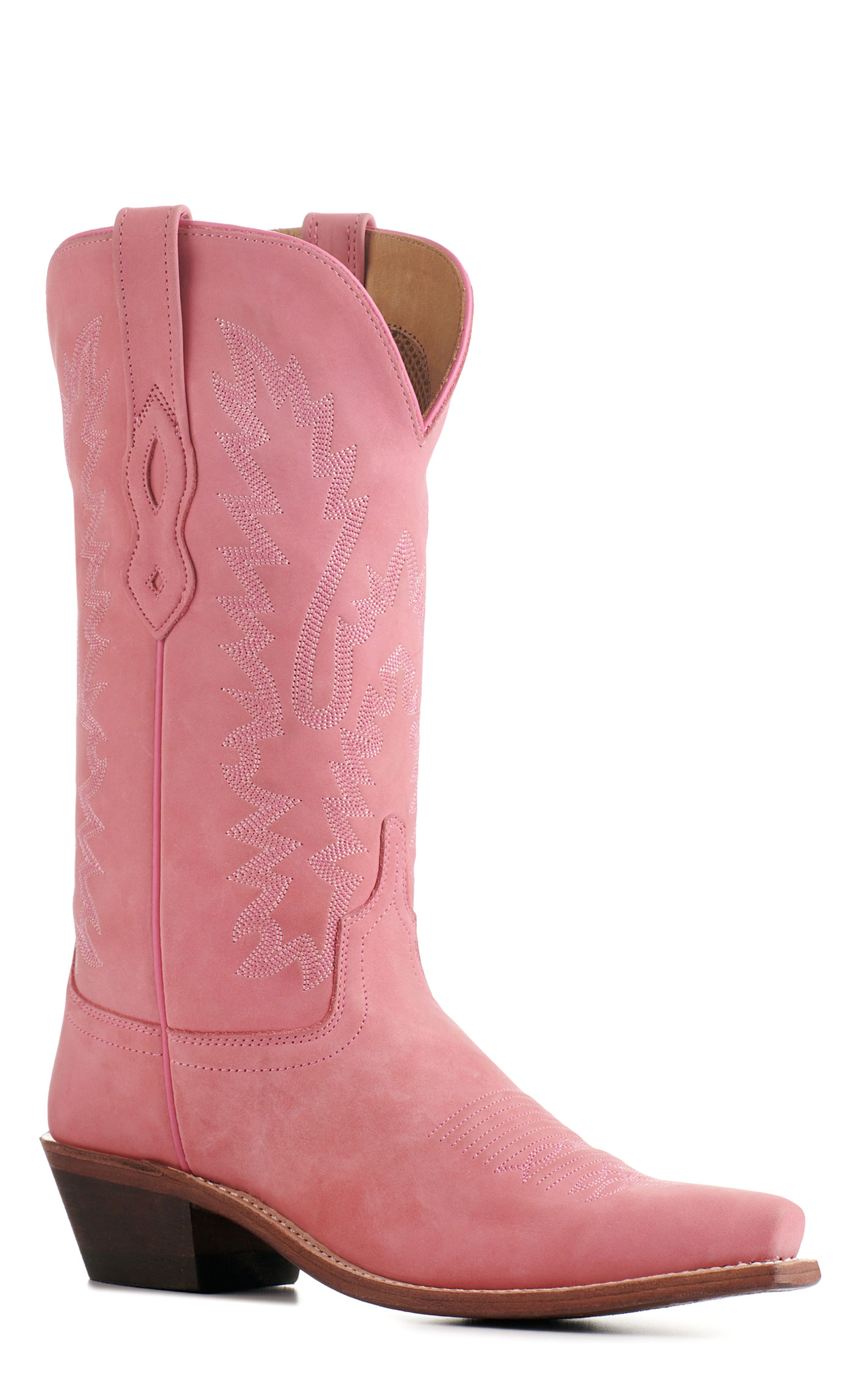 Old West Women's Bubblegum Pink Snip Toe Cowboy Boots - Image 1