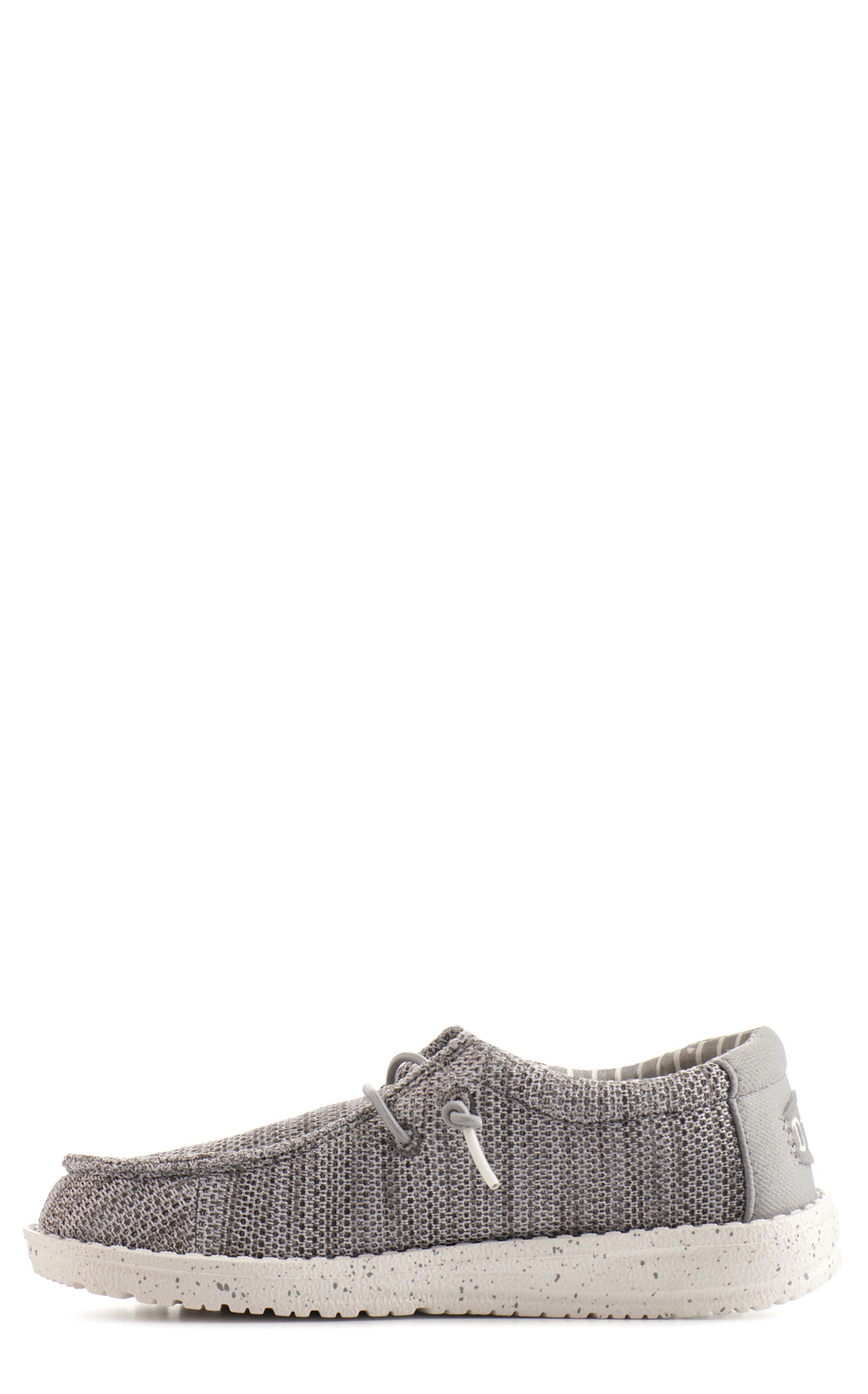 Hey Dude Youth Wally Stretch Sox Gray Moc Toe Casual Shoes - Image 1