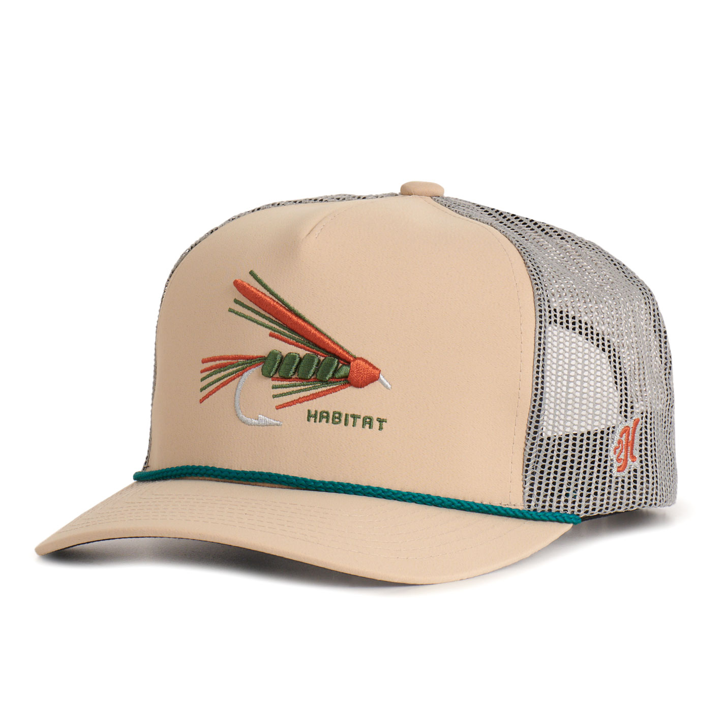 Hooey Tan and Gray Habitat Fly Lure Snapback Rope Cap - Image 1